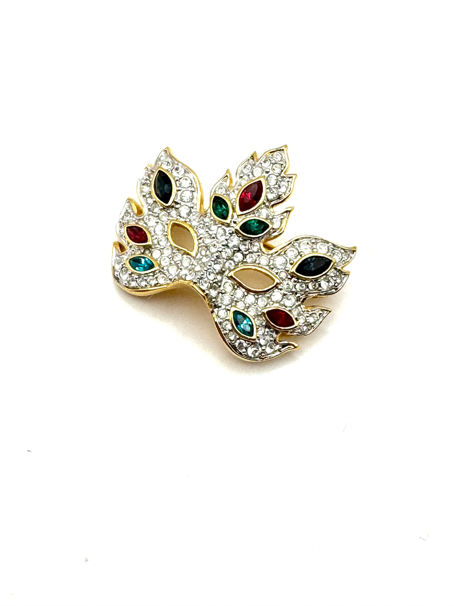Vintage Swan Swarovski Masquerade Brooch Pin