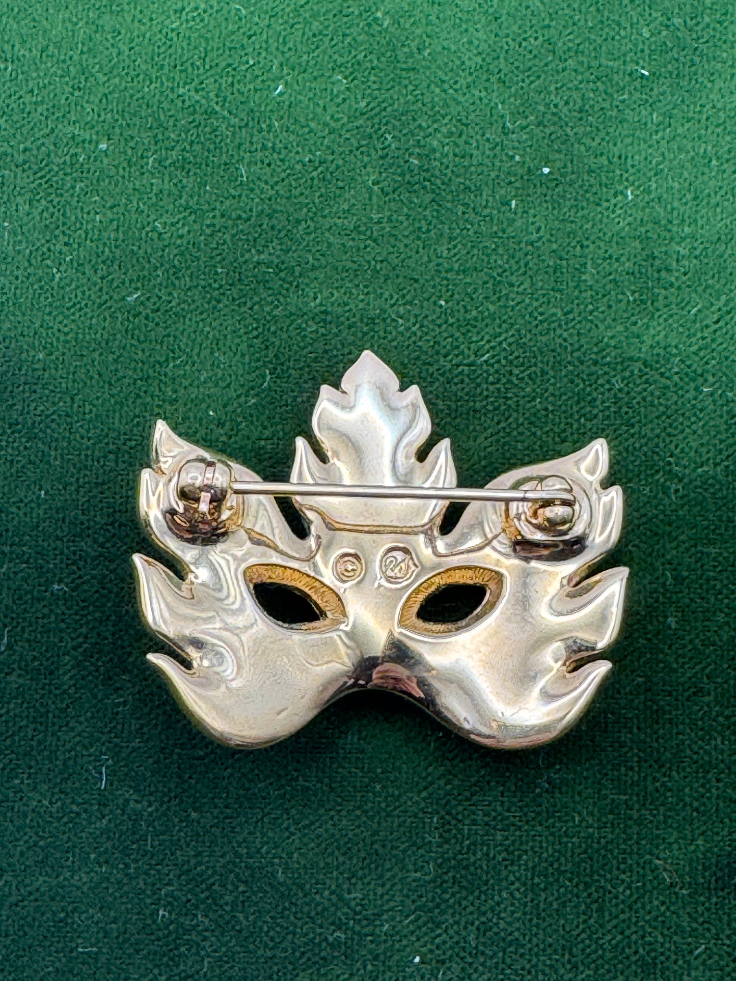 Vintage Swan Swarovski Masquerade Brooch Pin