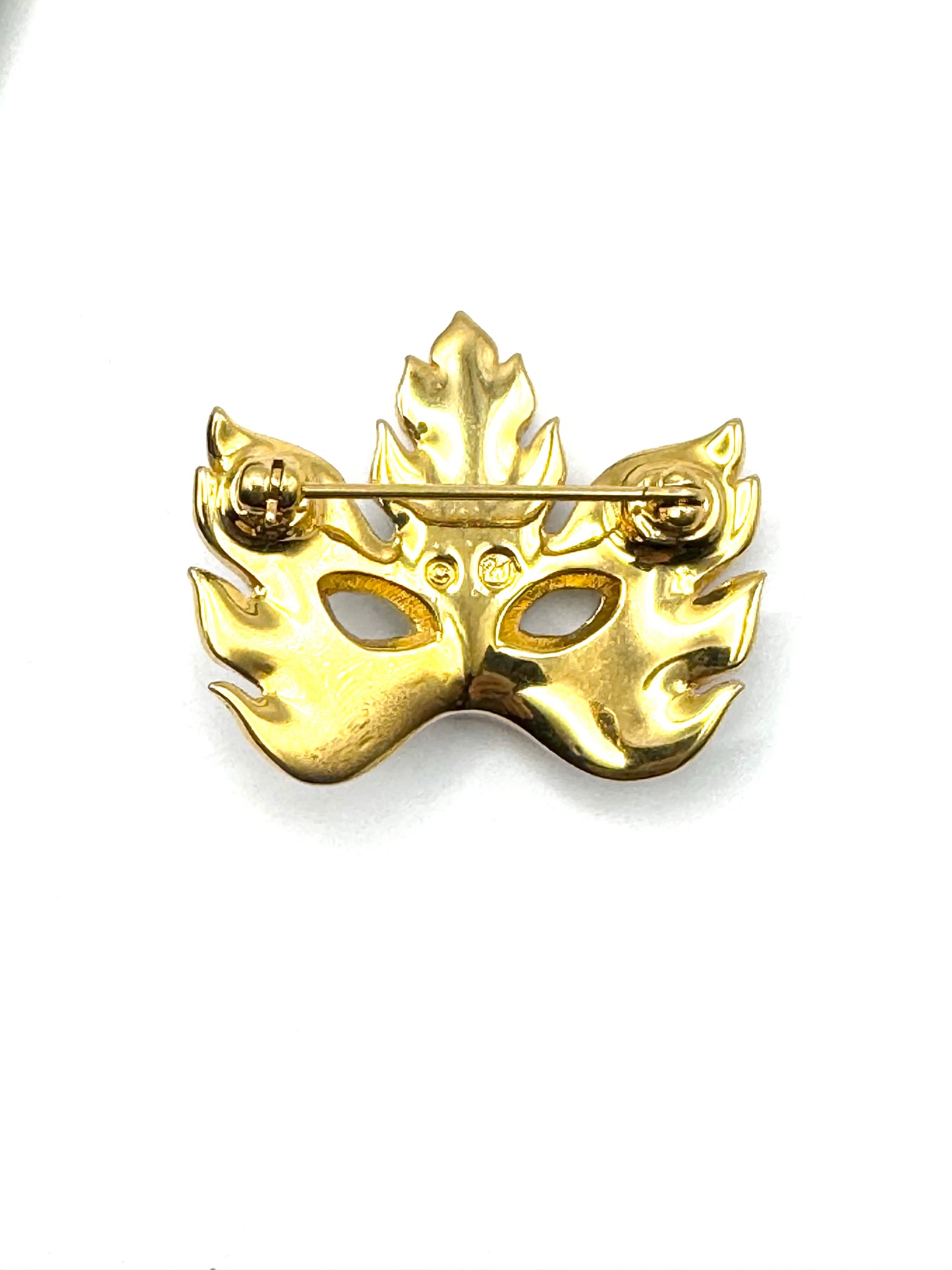 Vintage Swan Swarovski Masquerade Brooch Pin