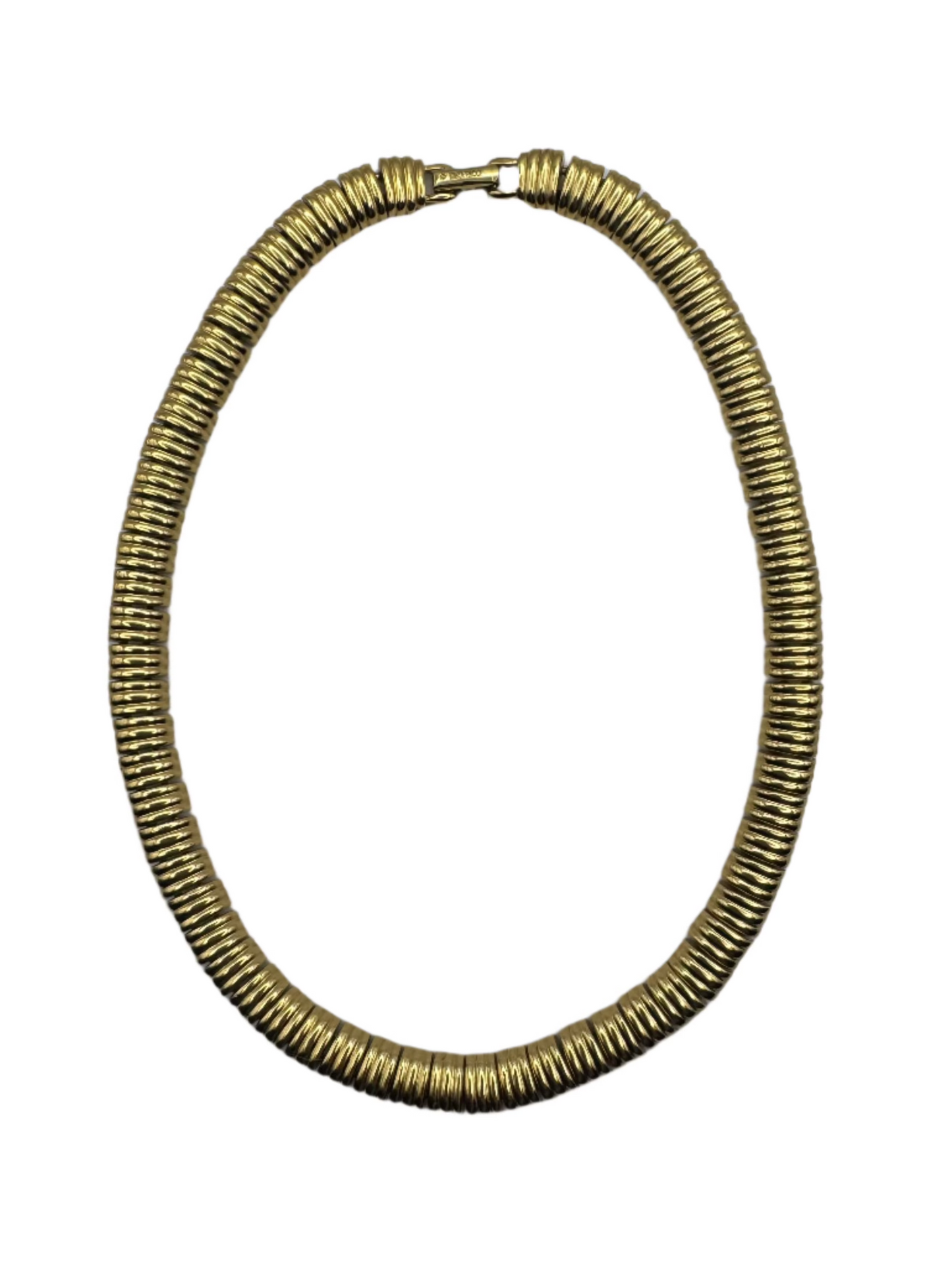 Vintage Nina Ricci Gold Plated Snake Chain Collar Necklace