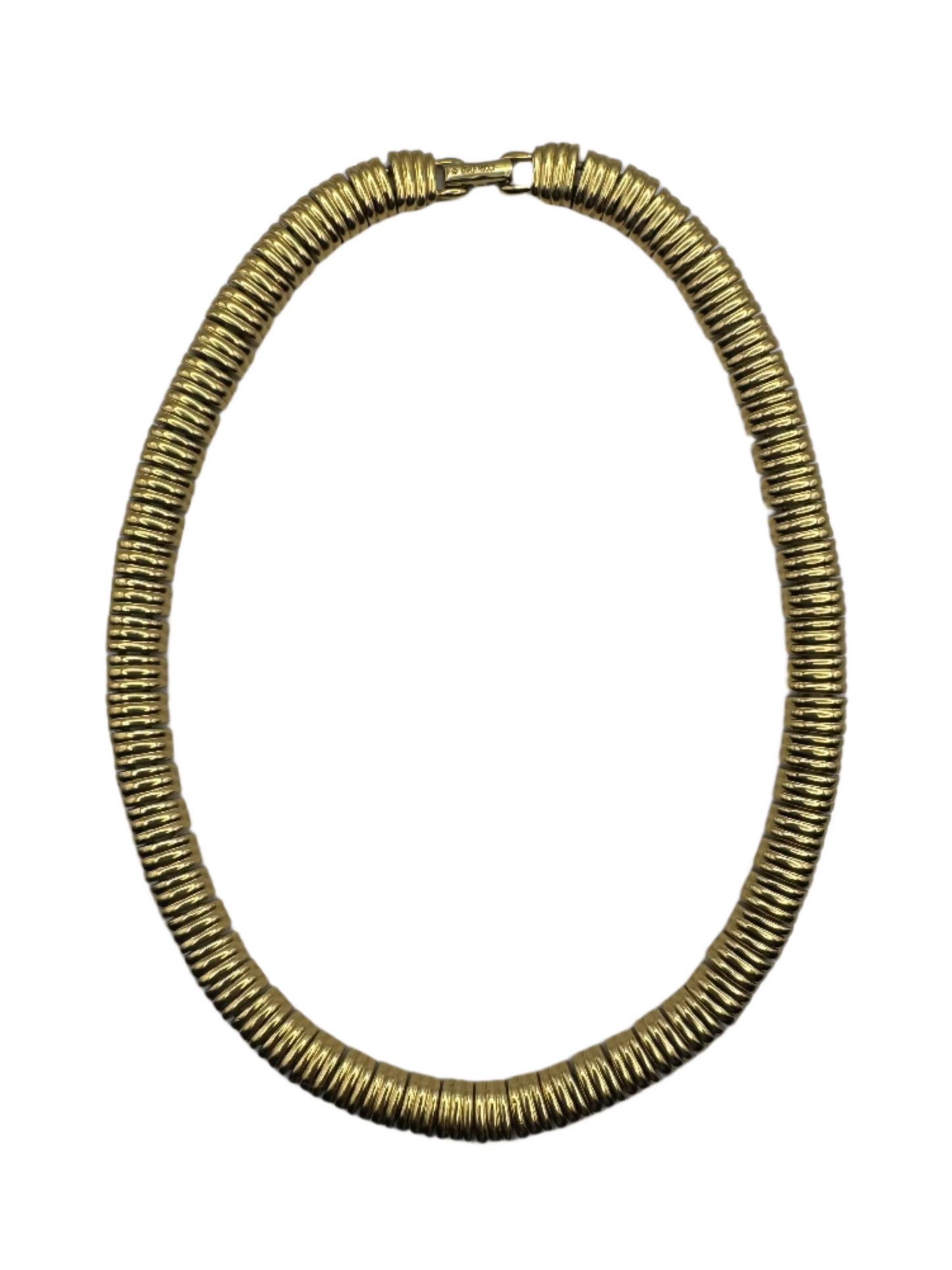Vintage Nina Ricci Gold Plated Snake Chain Collar Necklace