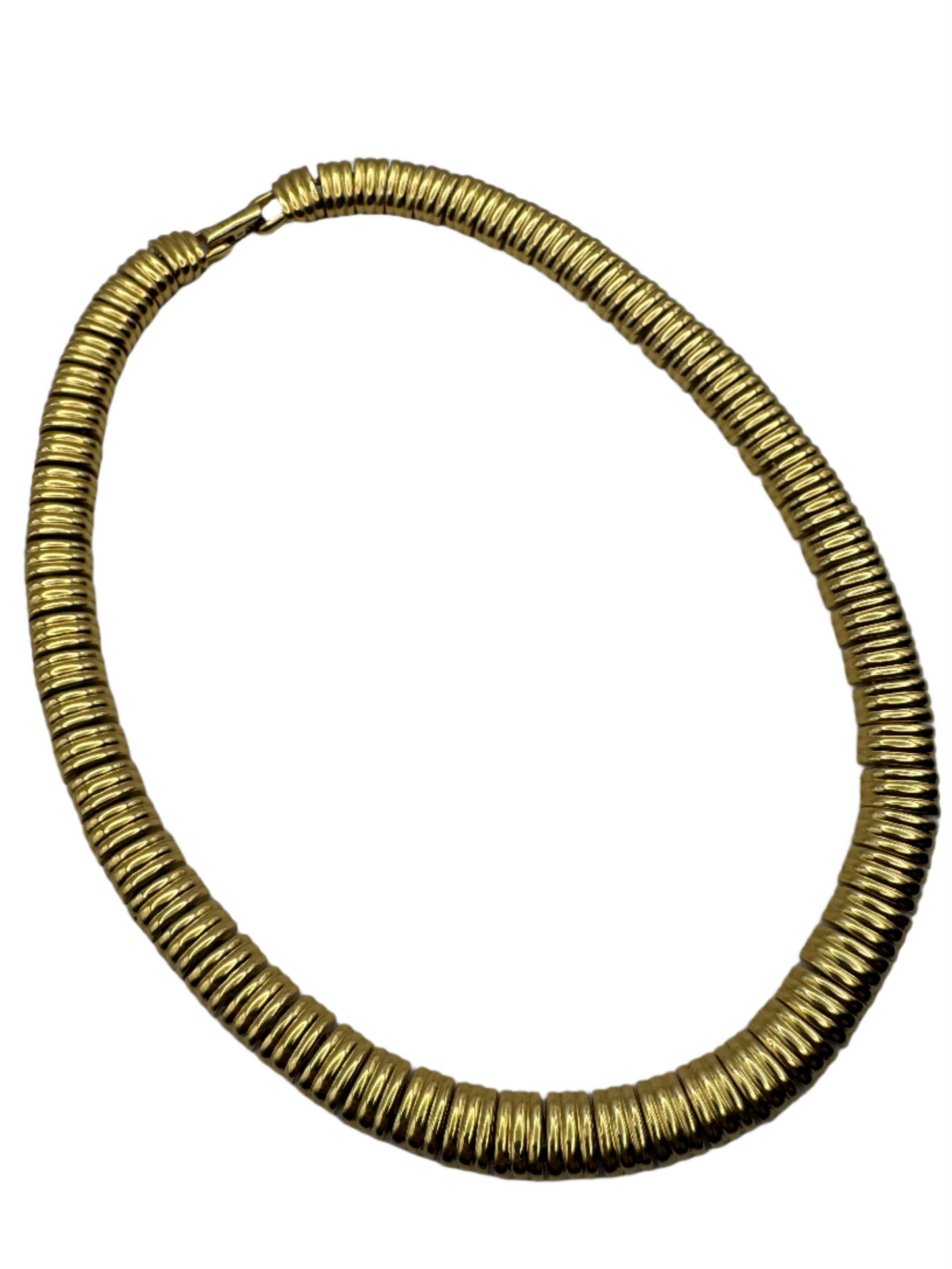 Vintage Nina Ricci Gold Plated Snake Chain Collar Necklace