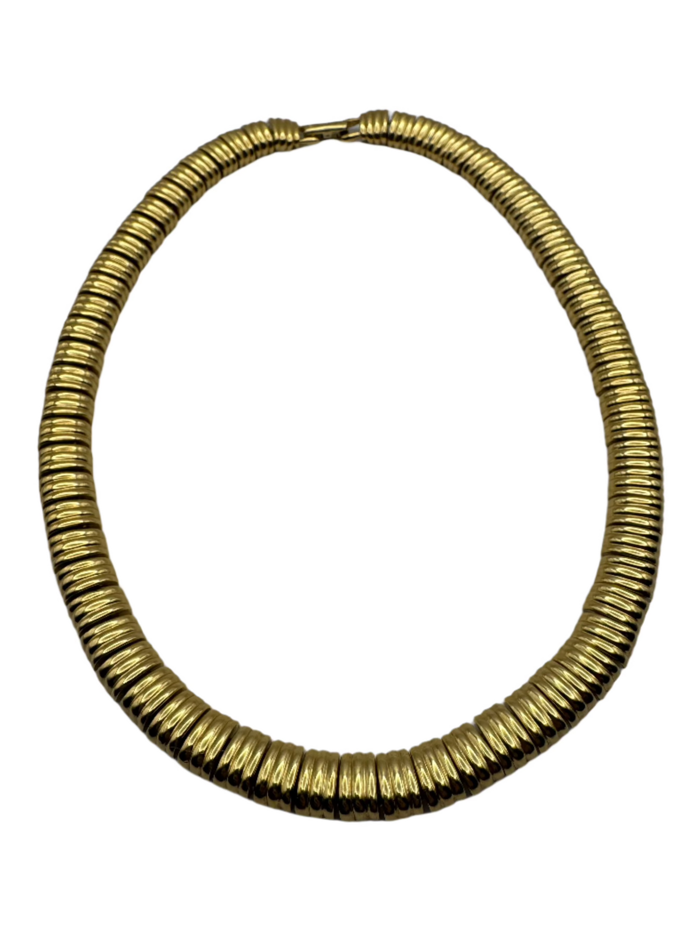 Vintage Nina Ricci Gold Plated Snake Chain Collar Necklace