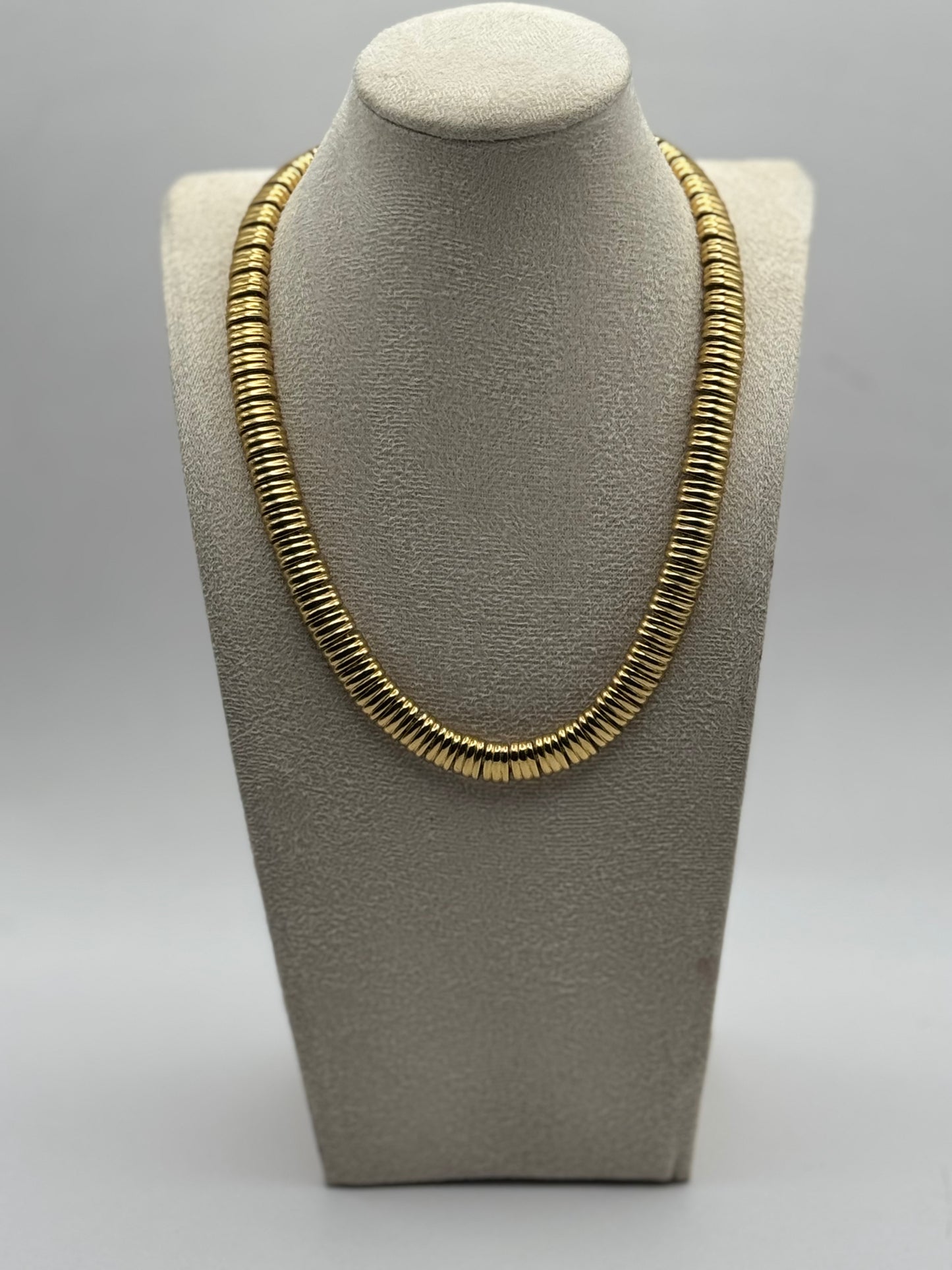Vintage Nina Ricci Gold Plated Snake Chain Collar Necklace