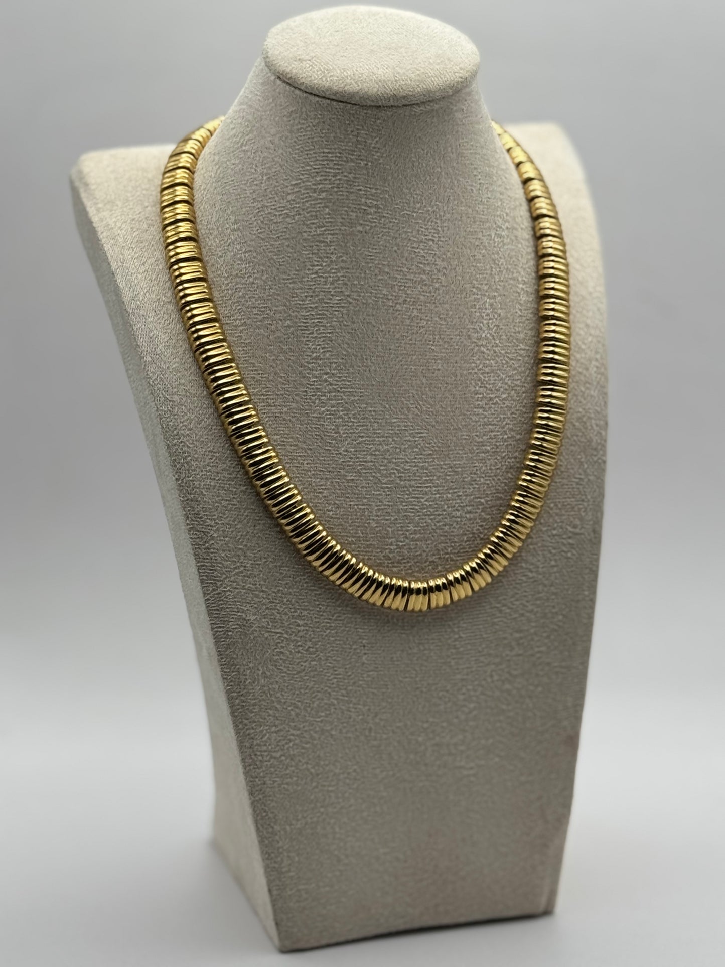 Vintage Nina Ricci Gold Plated Snake Chain Collar Necklace