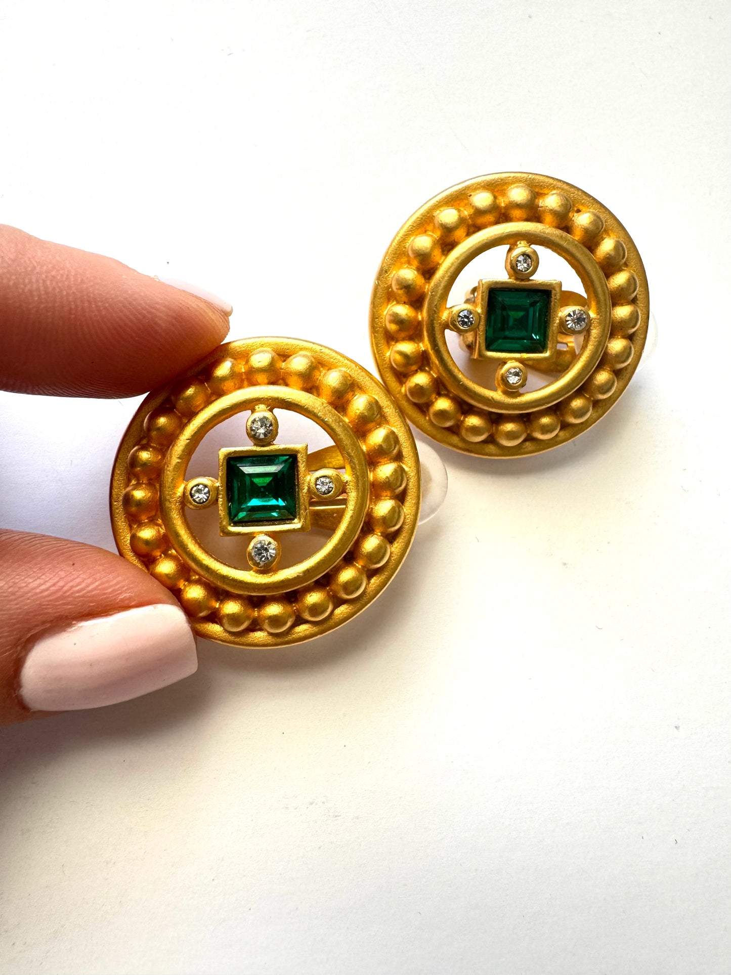 Vintage Givenchy Clip on Earrings 1980s Couture