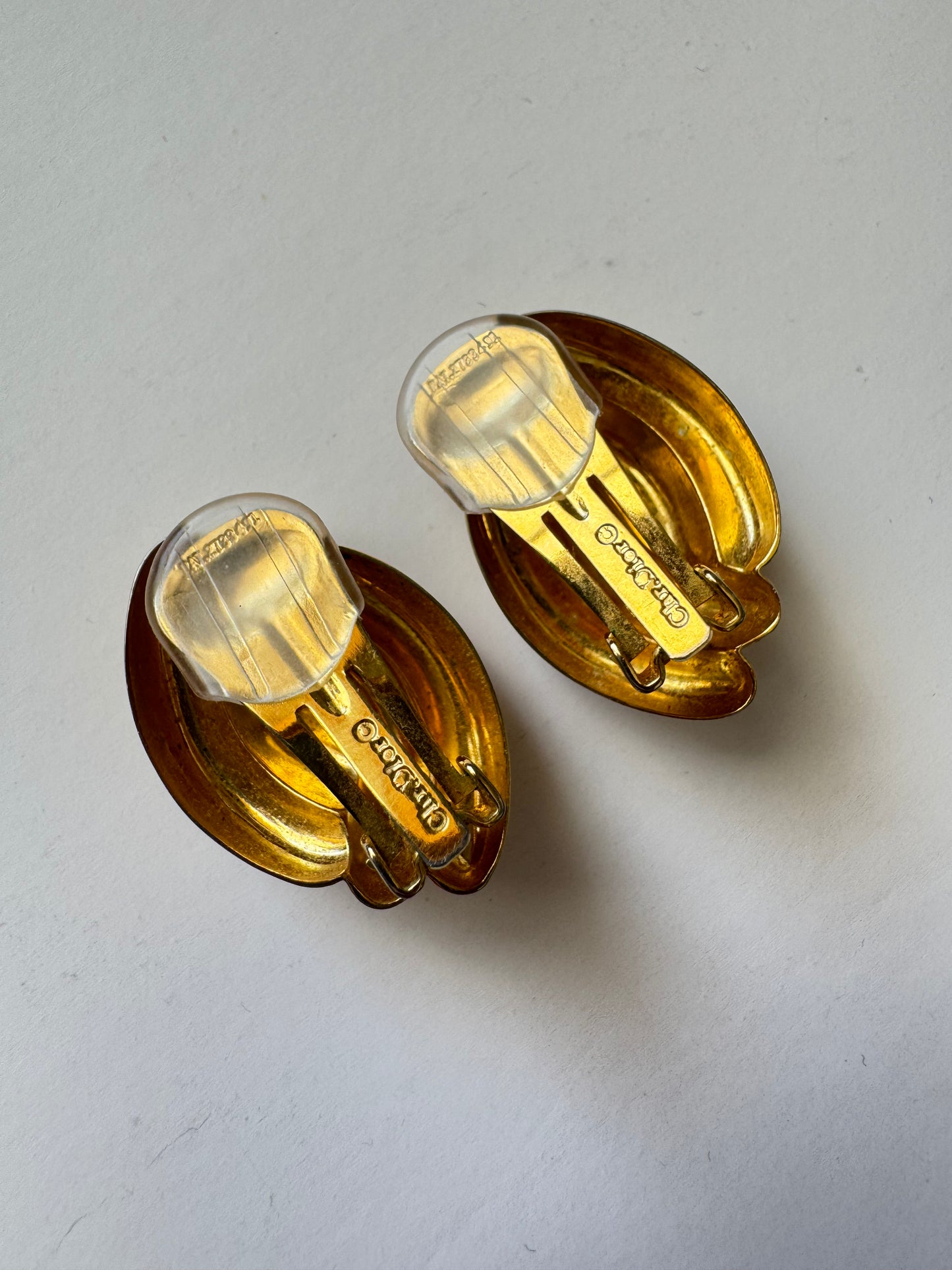 Christian Dior Vintage Gold-Tone Knot Clip-On Earrings