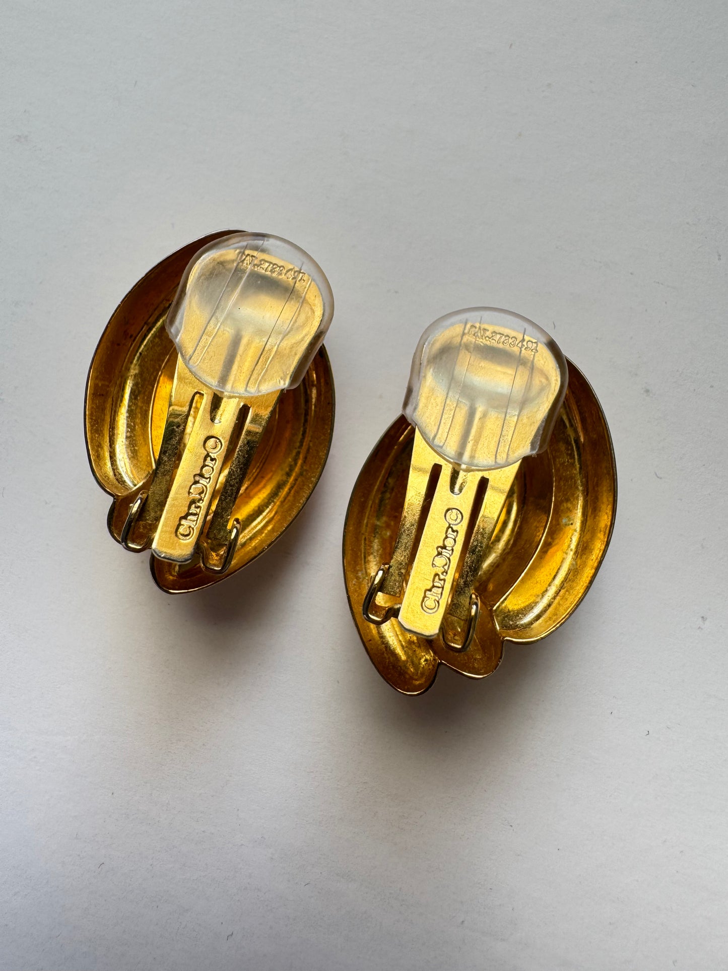 Christian Dior Vintage Gold-Tone Knot Clip-On Earrings