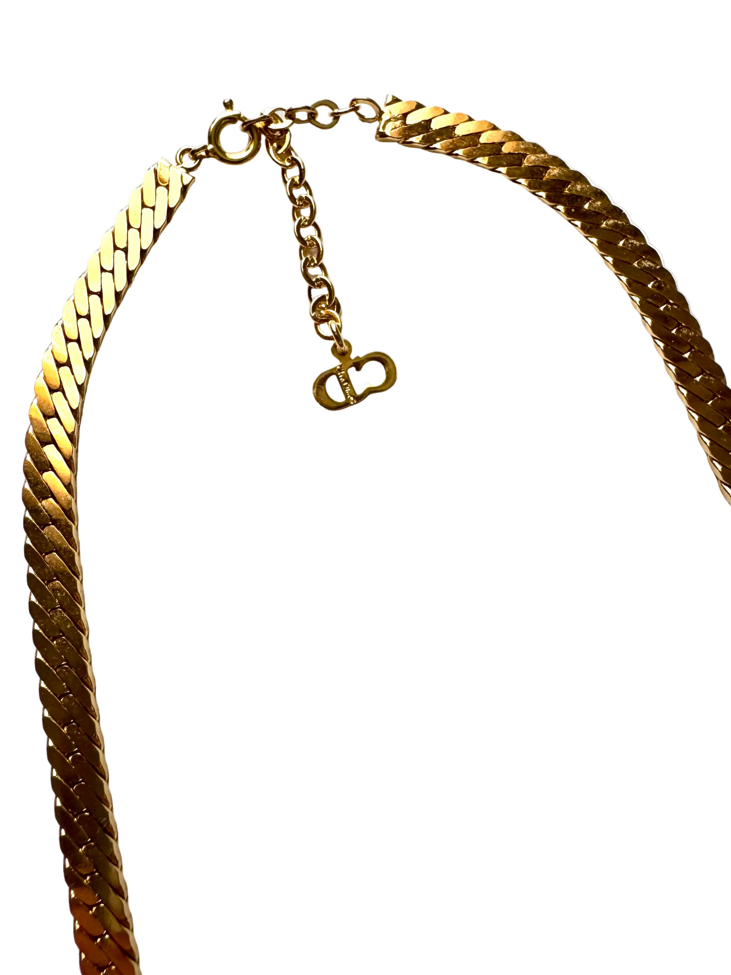 Vintage Christian Dior V-Shaped Crystal Collar Necklace
