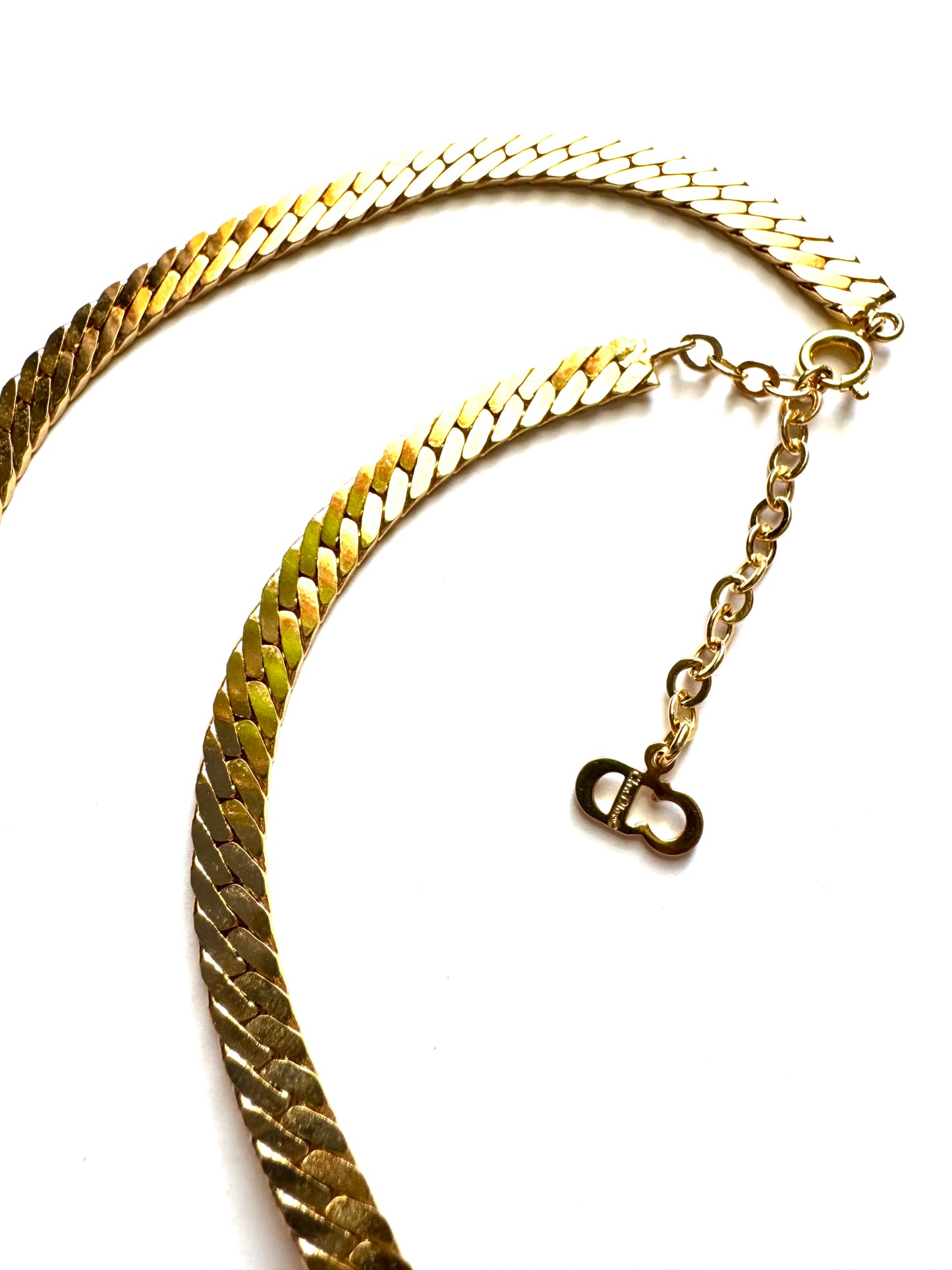 Vintage Christian Dior V-Shaped Crystal Collar Necklace