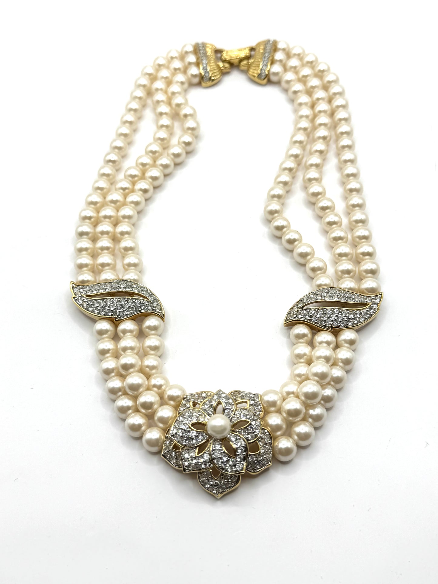 Vintage Franklin Mint & Joan Collins Collar Pearl Necklace