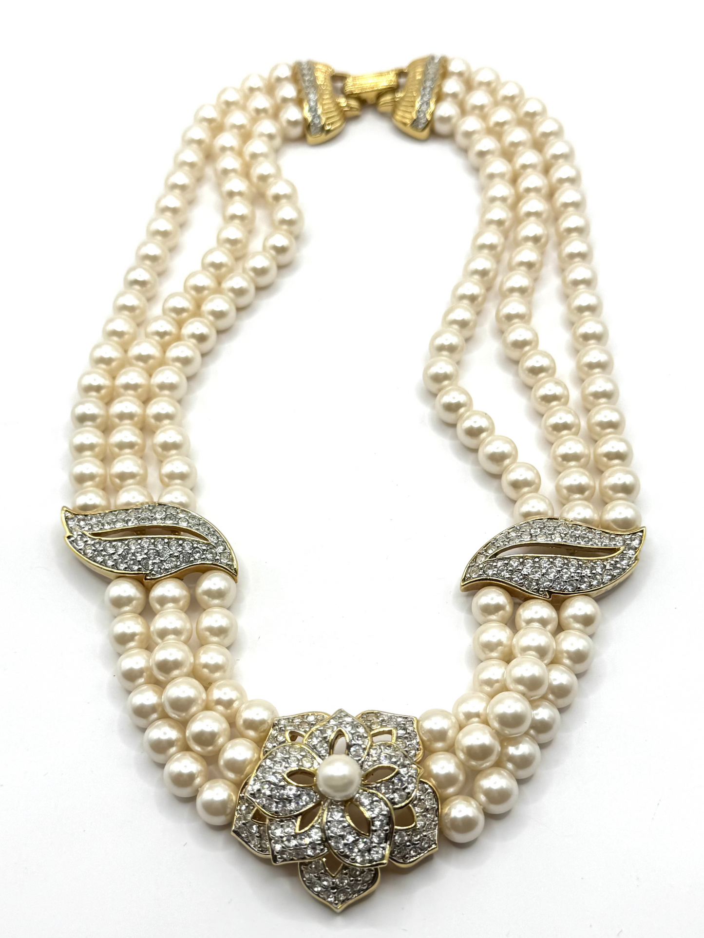 Vintage Franklin Mint & Joan Collins Collar Pearl Necklace