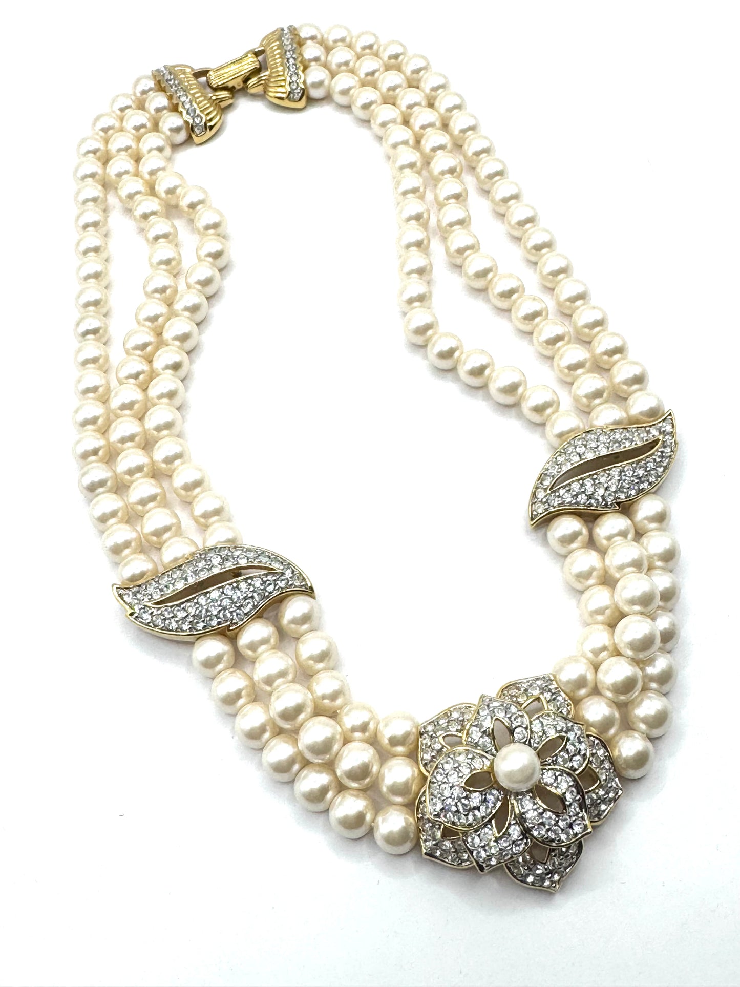 Vintage Franklin Mint & Joan Collins Collar Pearl Necklace