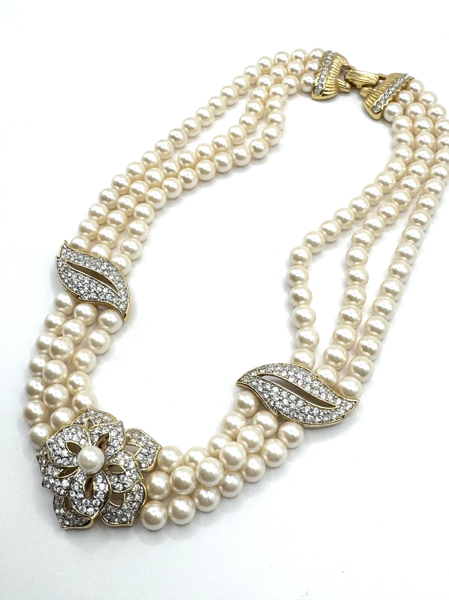 Vintage Franklin Mint & Joan Collins Collar Pearl Necklace
