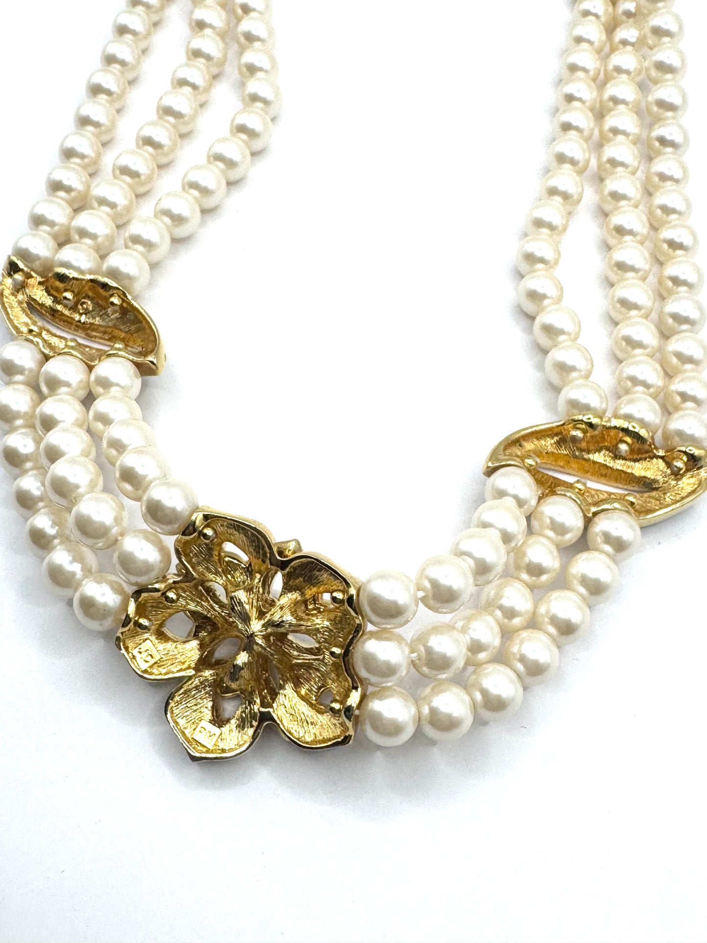 Vintage Franklin Mint & Joan Collins Collar Pearl Necklace