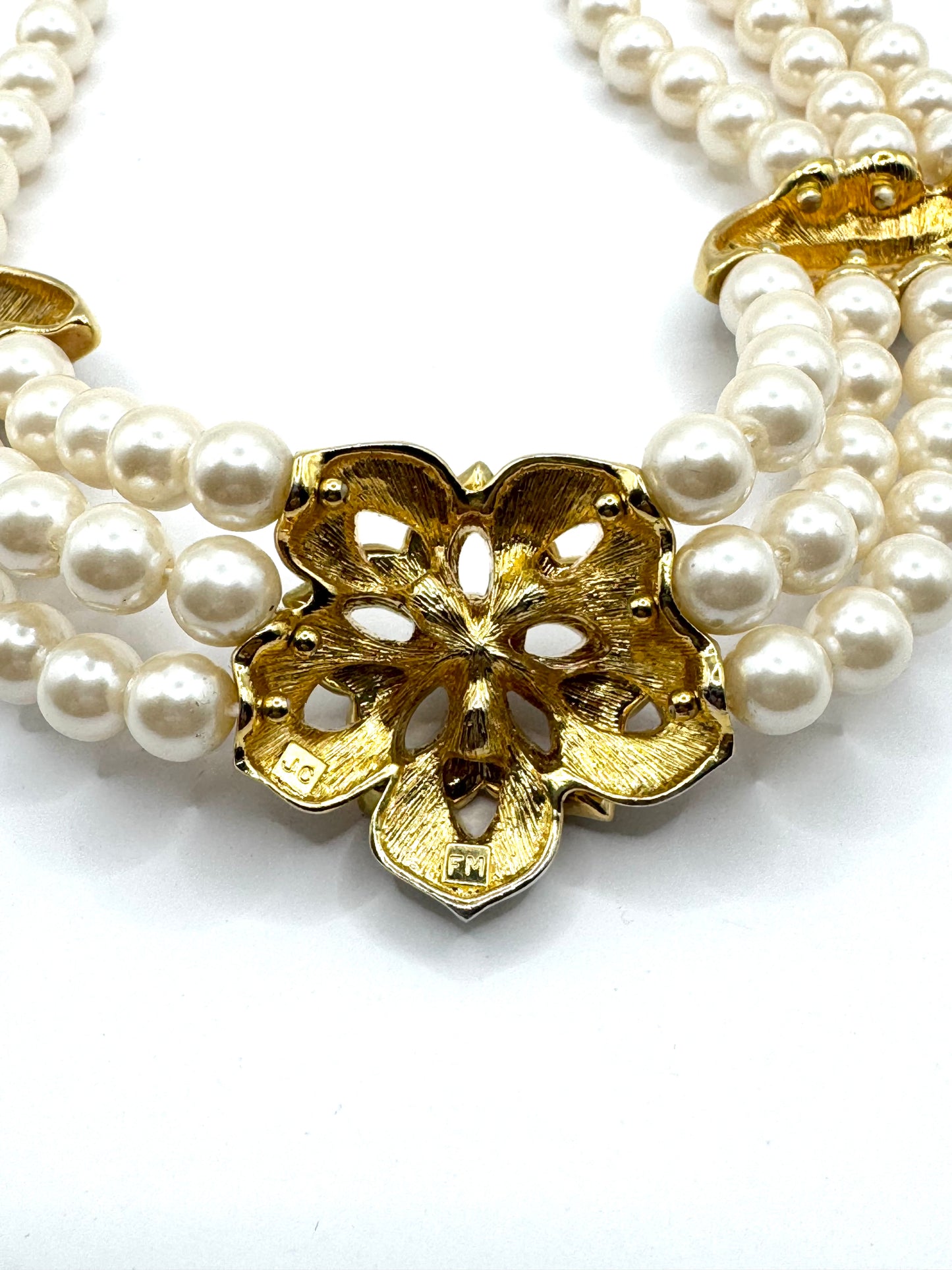 Vintage Franklin Mint & Joan Collins Collar Pearl Necklace