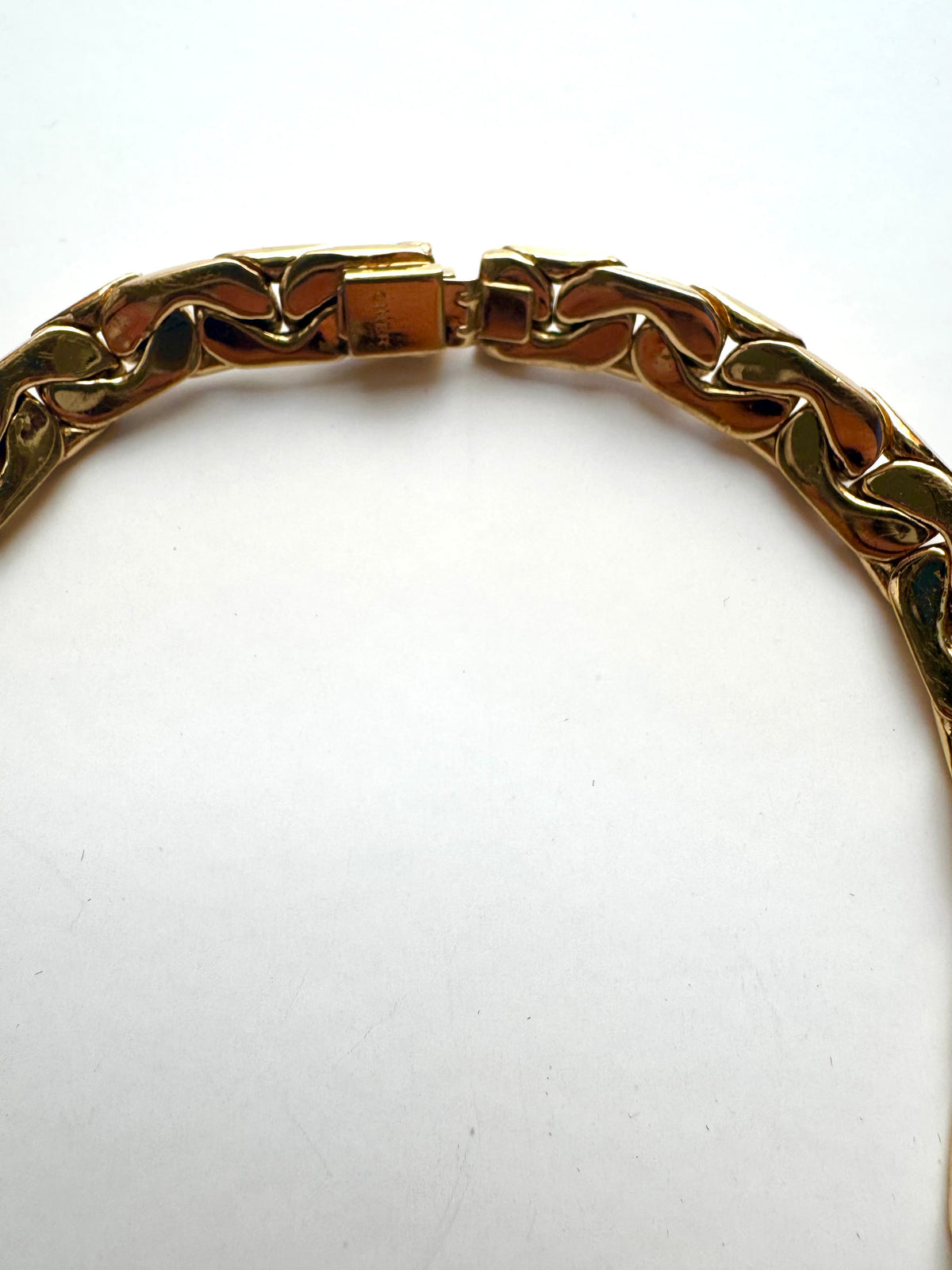 Vintage Ciner Gold Tone Red Glass & Rhinestone Statement Necklace