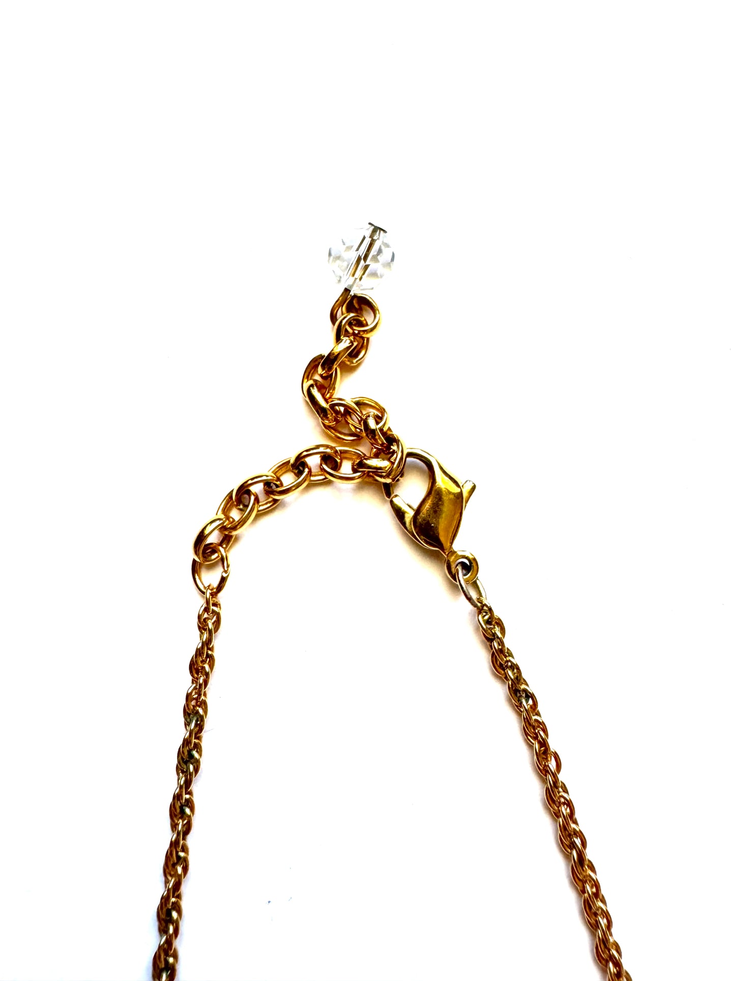 Vintage Swarovski Rhinestone Curved Necklace Gold Tone