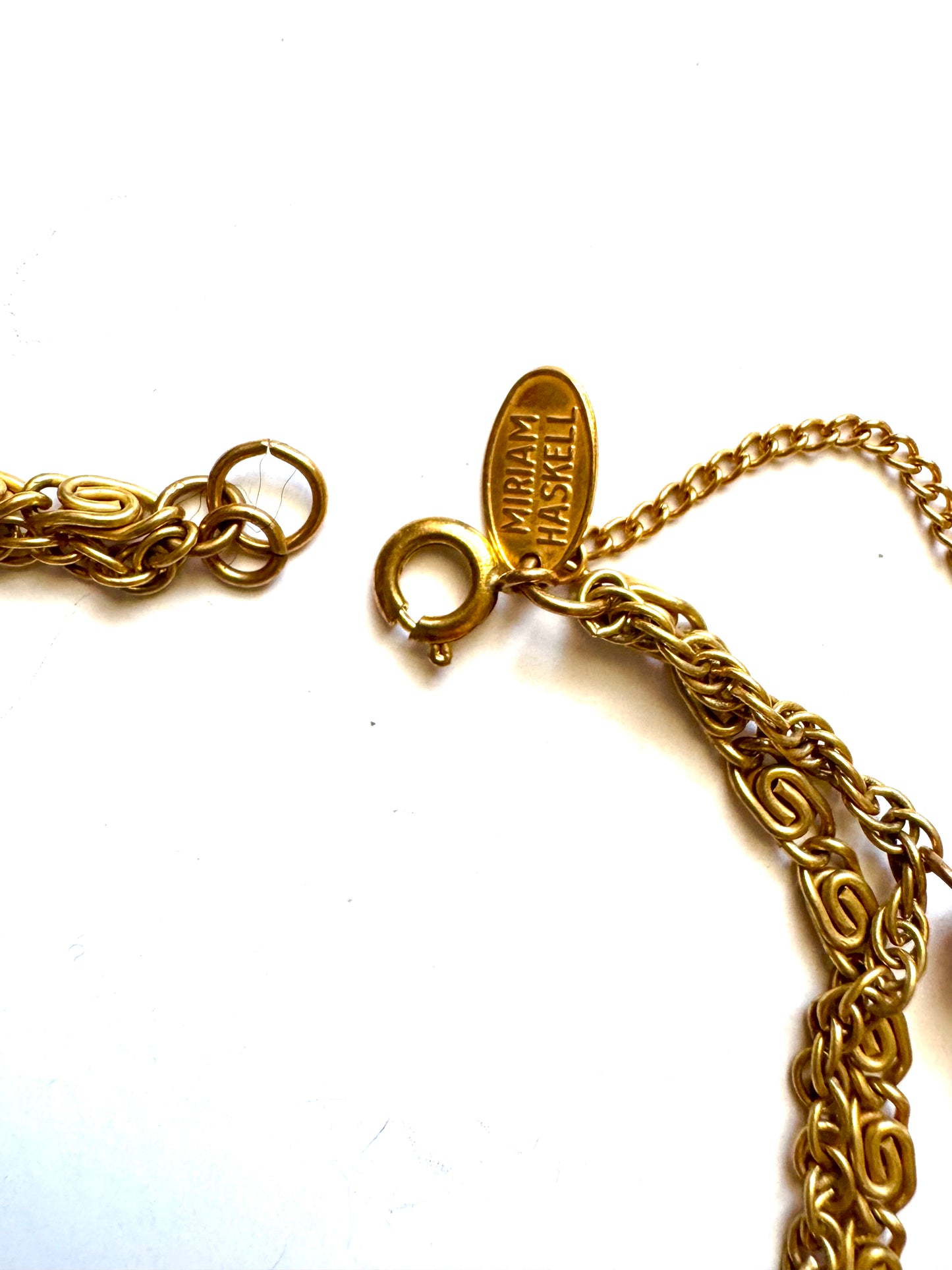 Vintage Miriam Haskell Crystal Charm Bracelet