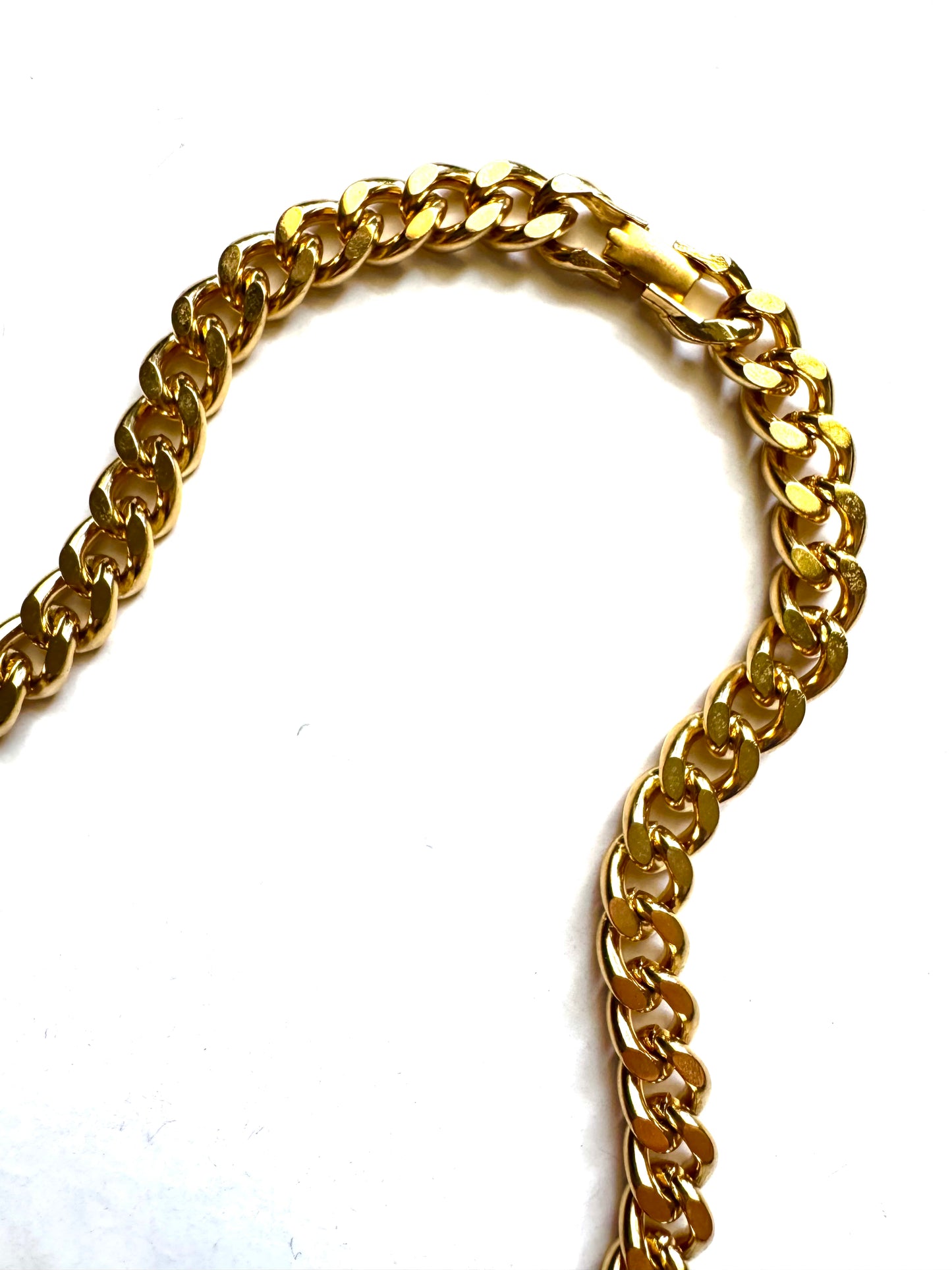 Vintage Gold Tone Lucite Cabochon Statement Choker Necklace
