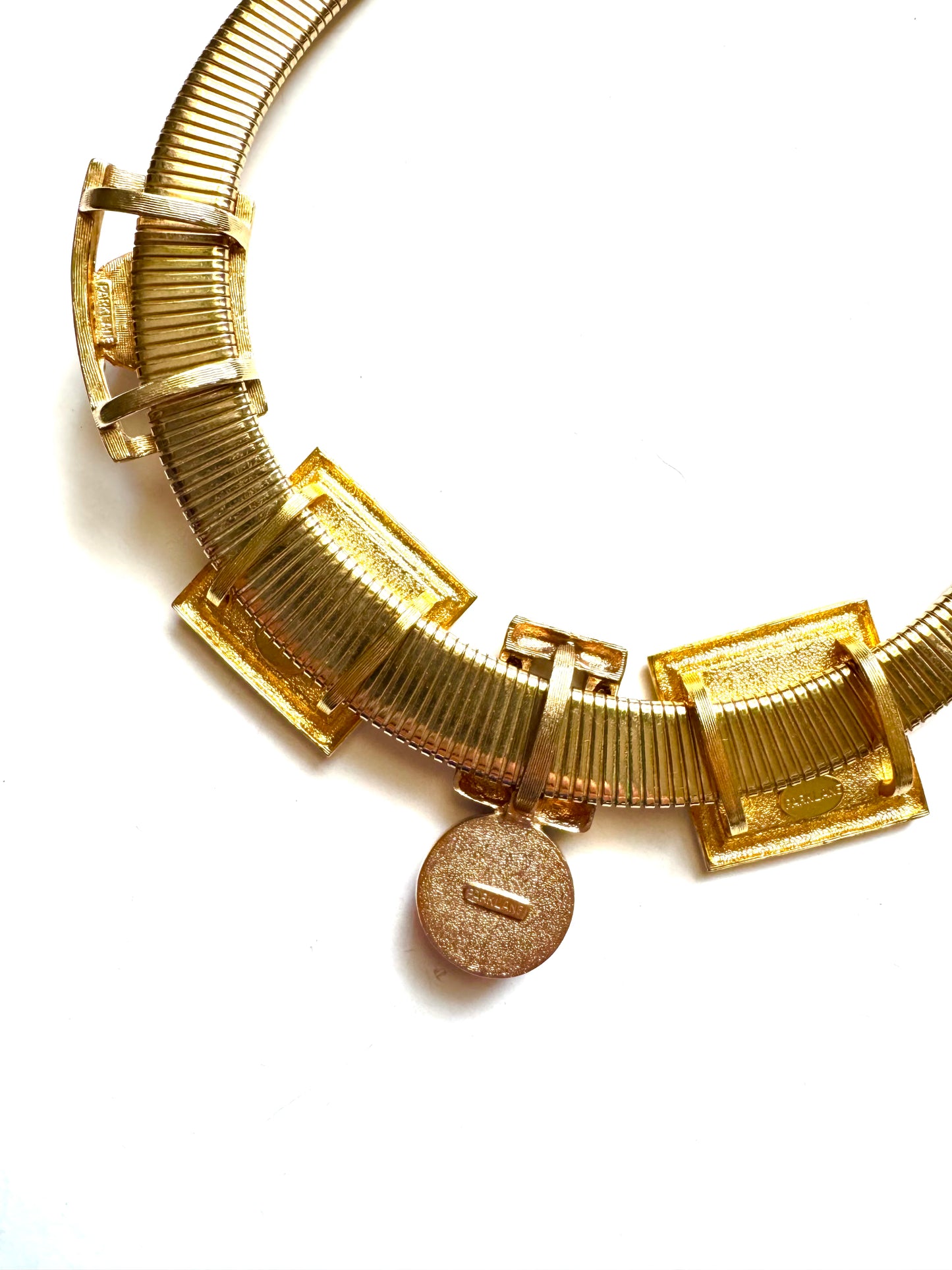 Vintage Park Lane Convertible Omega Chain Necklace with Detachable Pendants