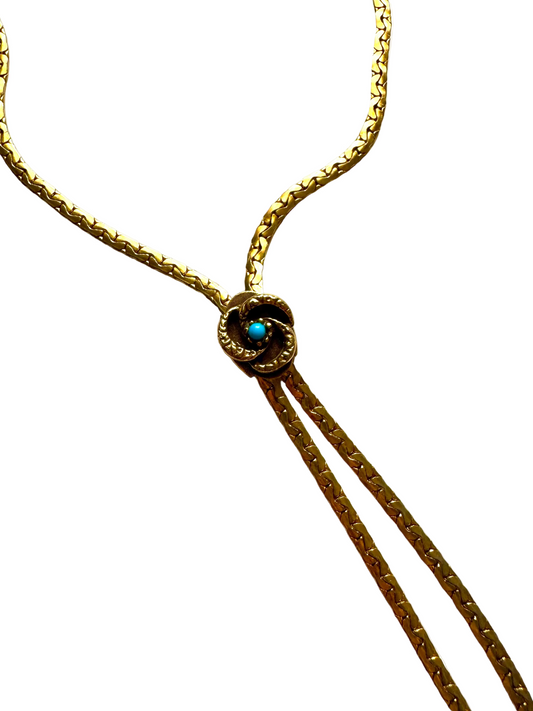 Vintage Goldette Lariat Slider Necklace