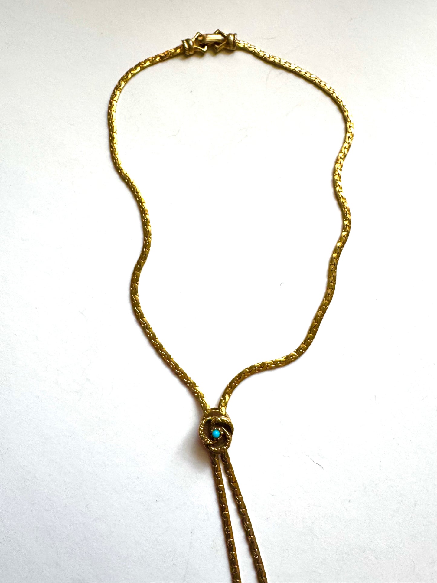 Vintage Goldette Lariat Slider Necklace