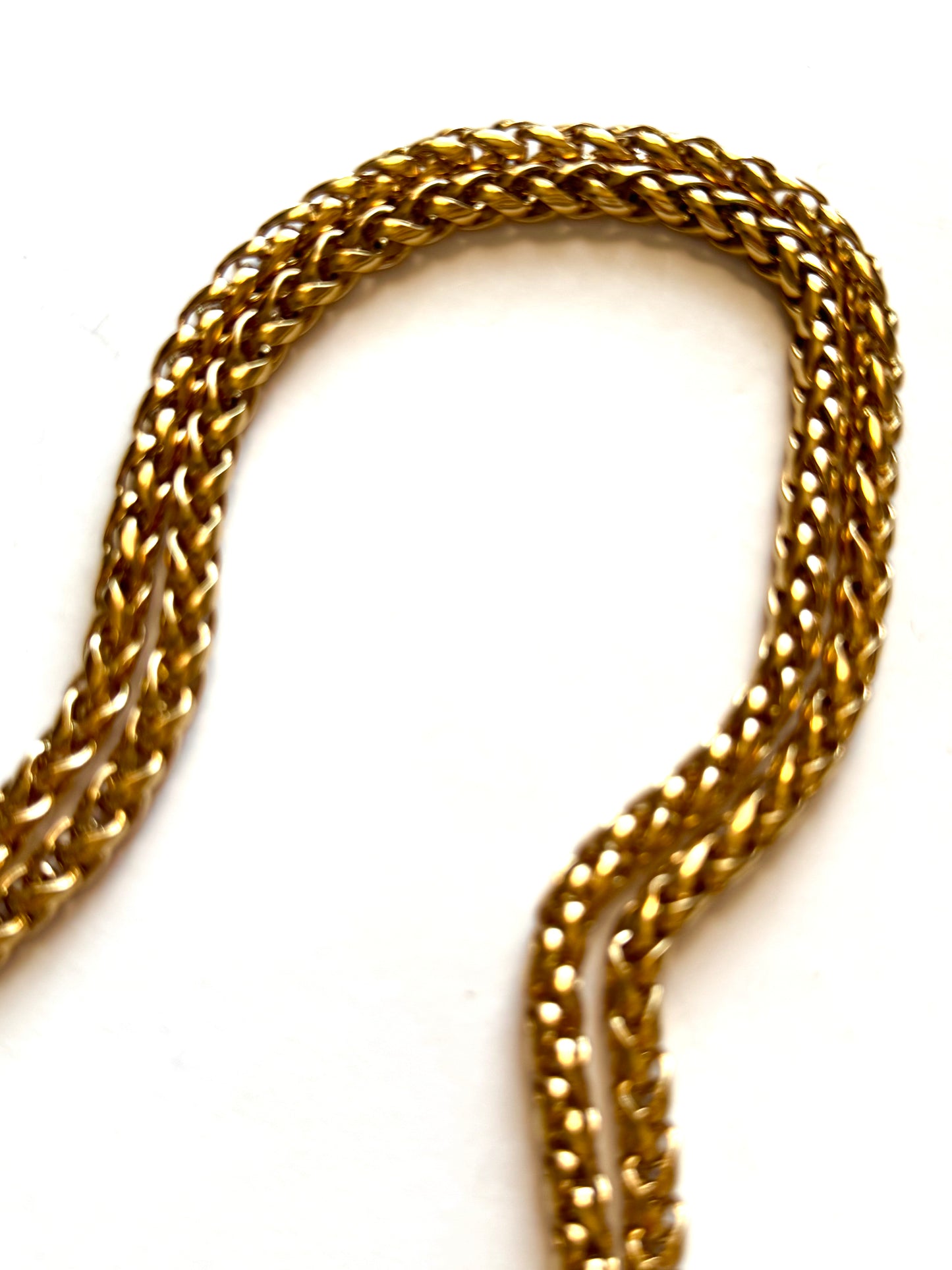 Vintage Givenchy Double Strand Gold Tone Choker Necklace