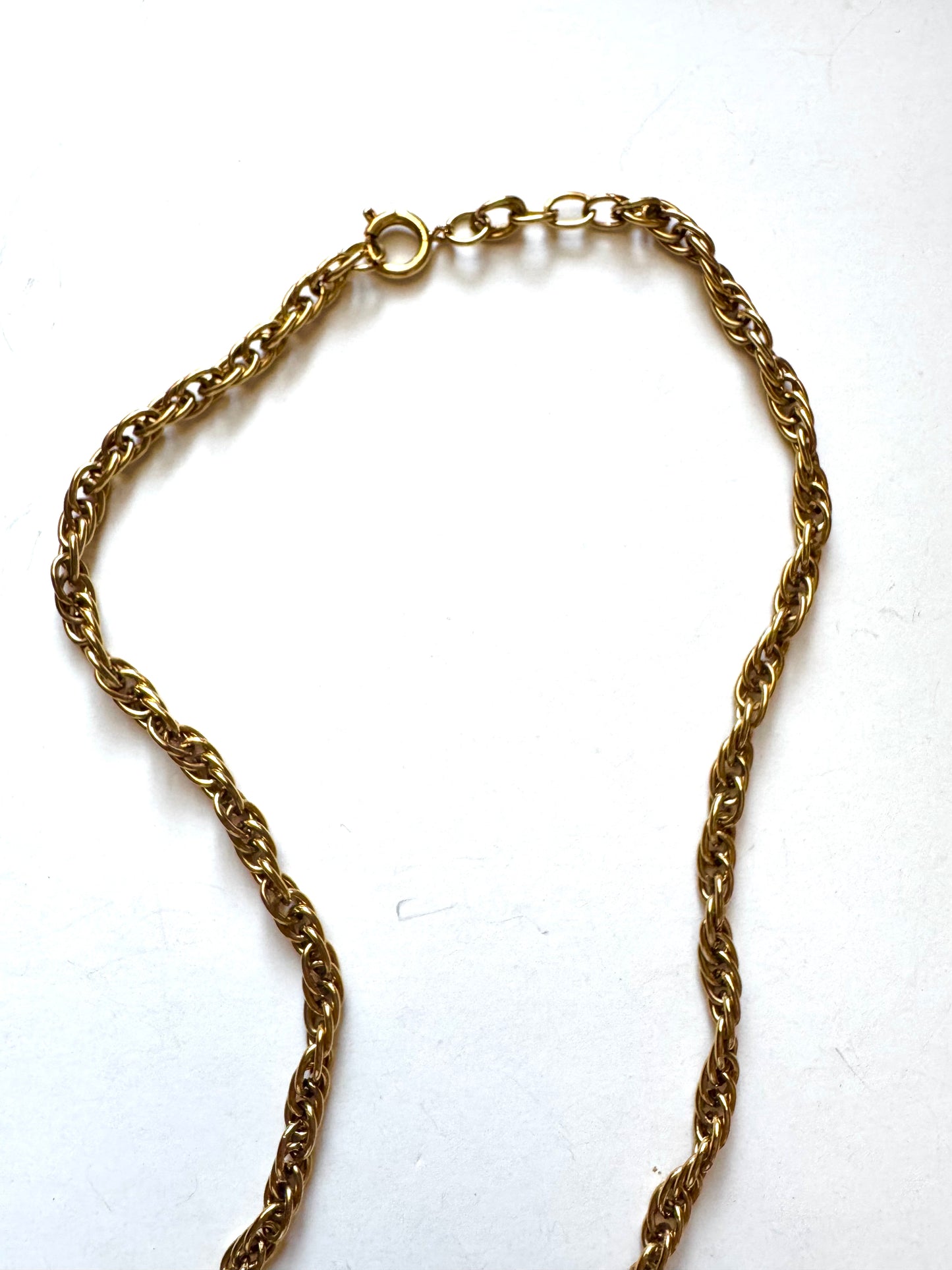 Vintage Victorian Revival Rhinestone & Faux Pearl Pendant Necklace