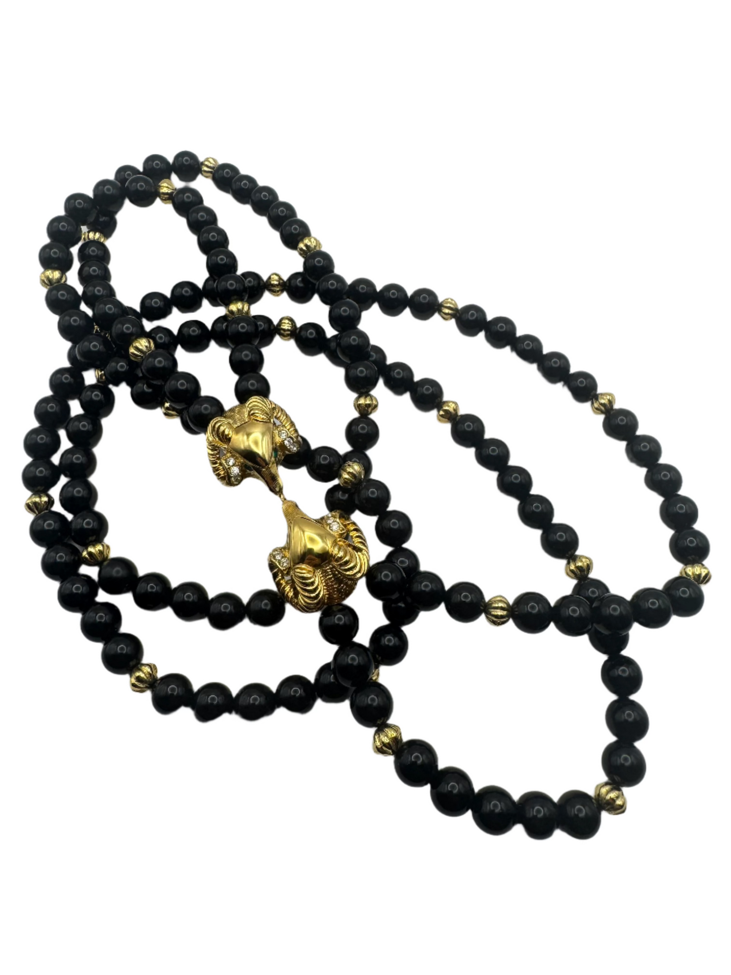 Vintage Kenneth Jay Lane for Avon Double Strand Ram’s Head Necklace