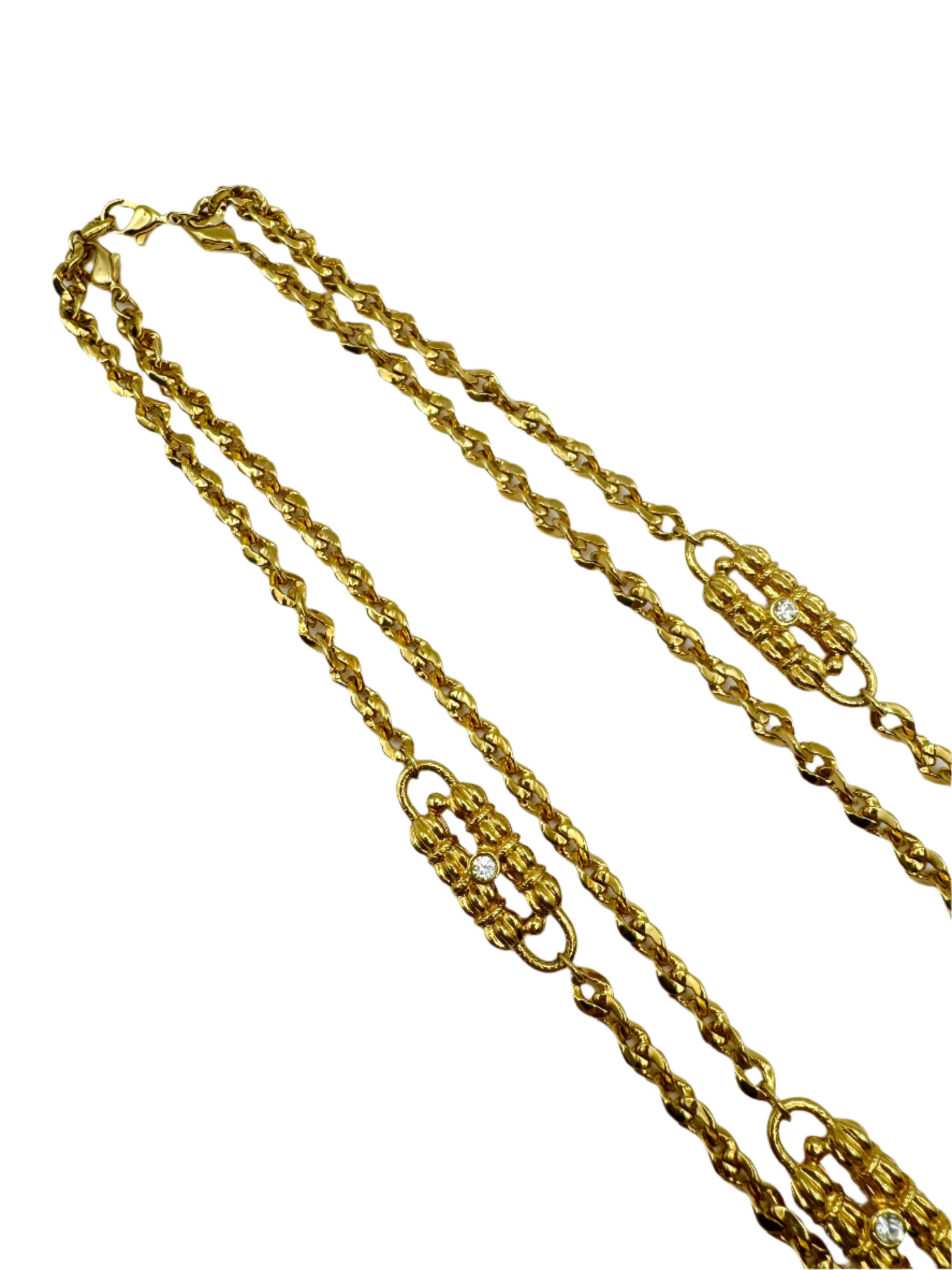 Vintage JBK Gold-Plated Double Strand Necklace by Camrose & Kross – Jacqueline Kennedy Collection