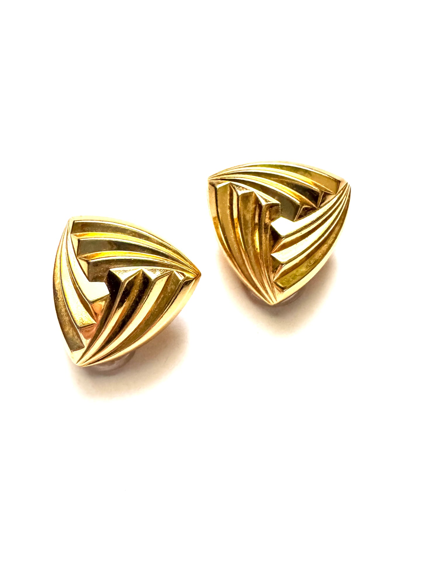 Vintage Christian Dior Gold Tone Clipon Earrings