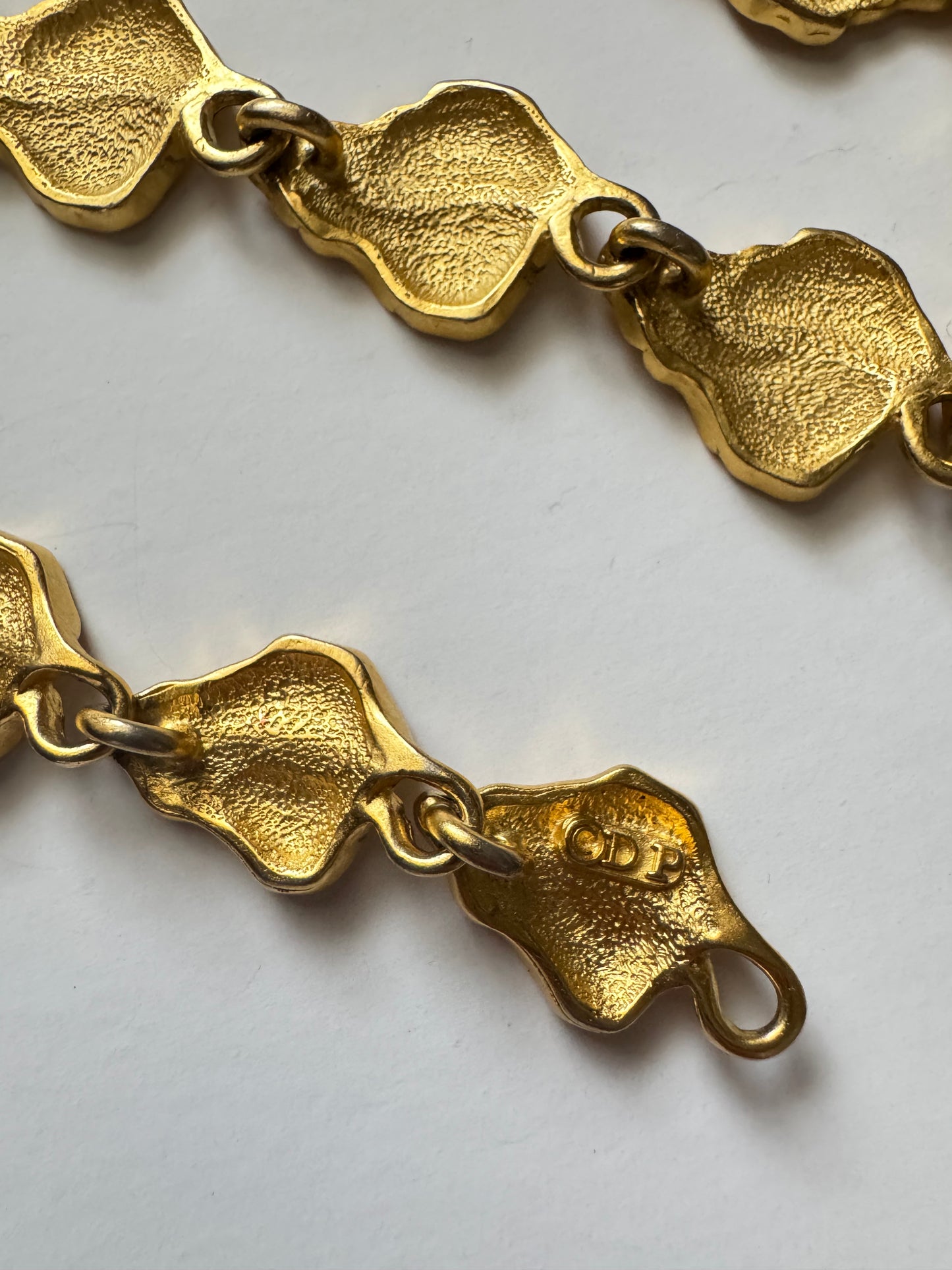 D. Paquette Signed Vintage Gold-Tone Leaf Necklace & Bracelet Set
