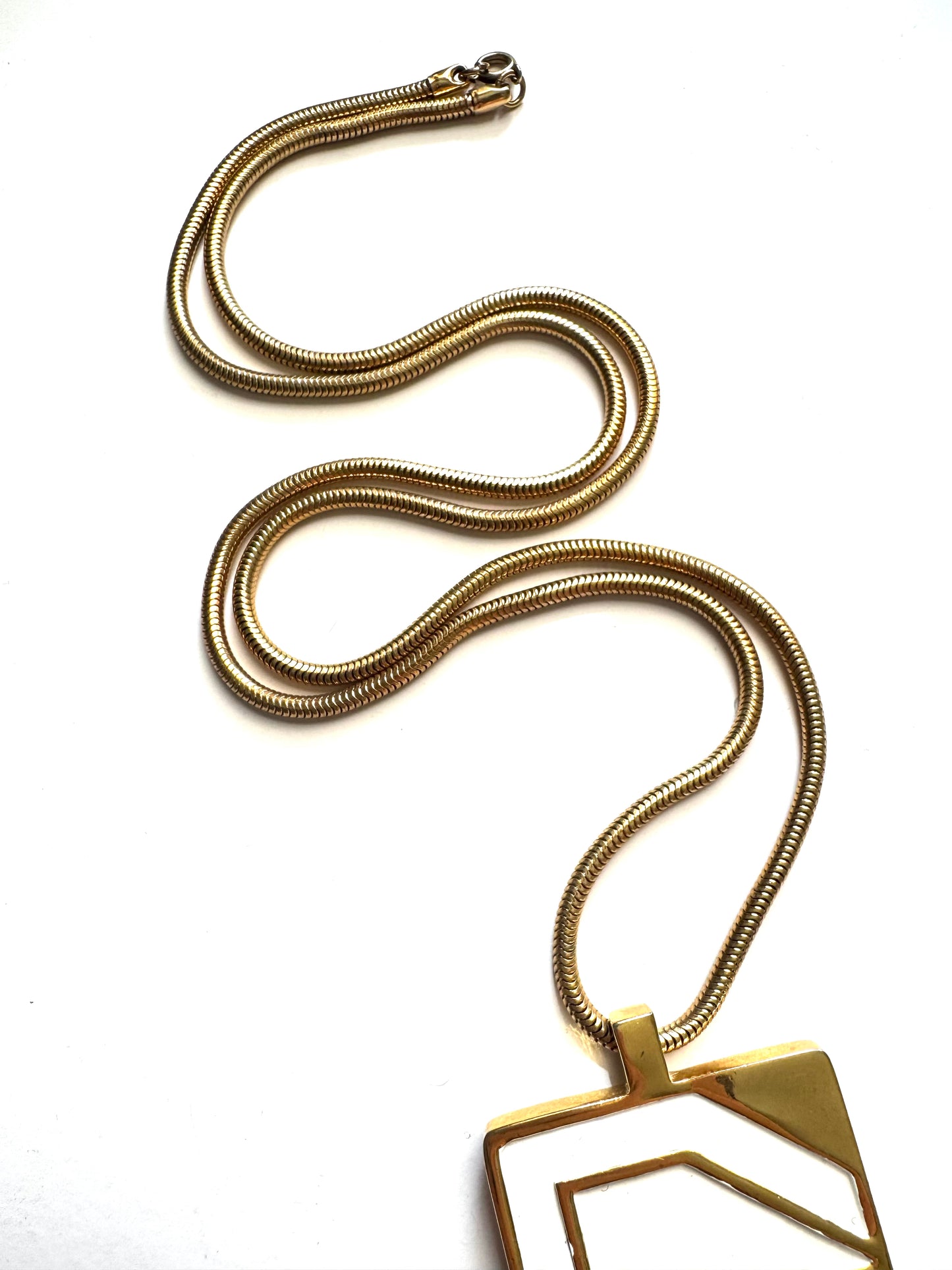 Vintage Lanvin Paris Modernist Pendant Necklace 1970s