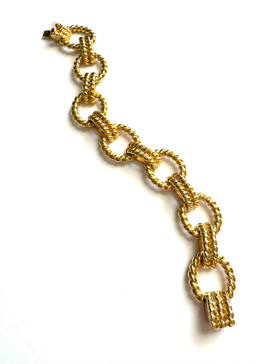 Vintage Joan Rivers Chunky Rope Link Bracelet