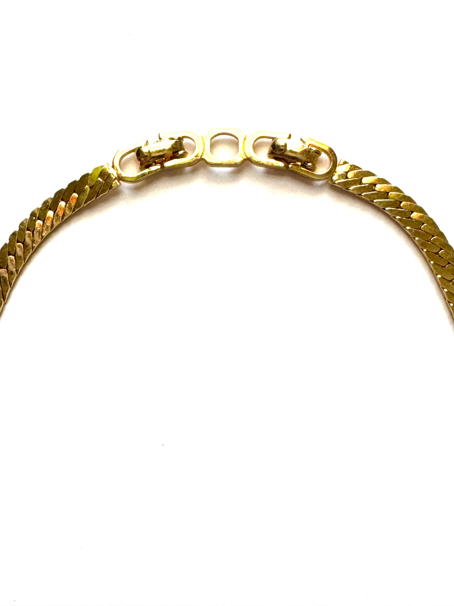 Vintage Christian Dior Crystal Link Chain Necklace