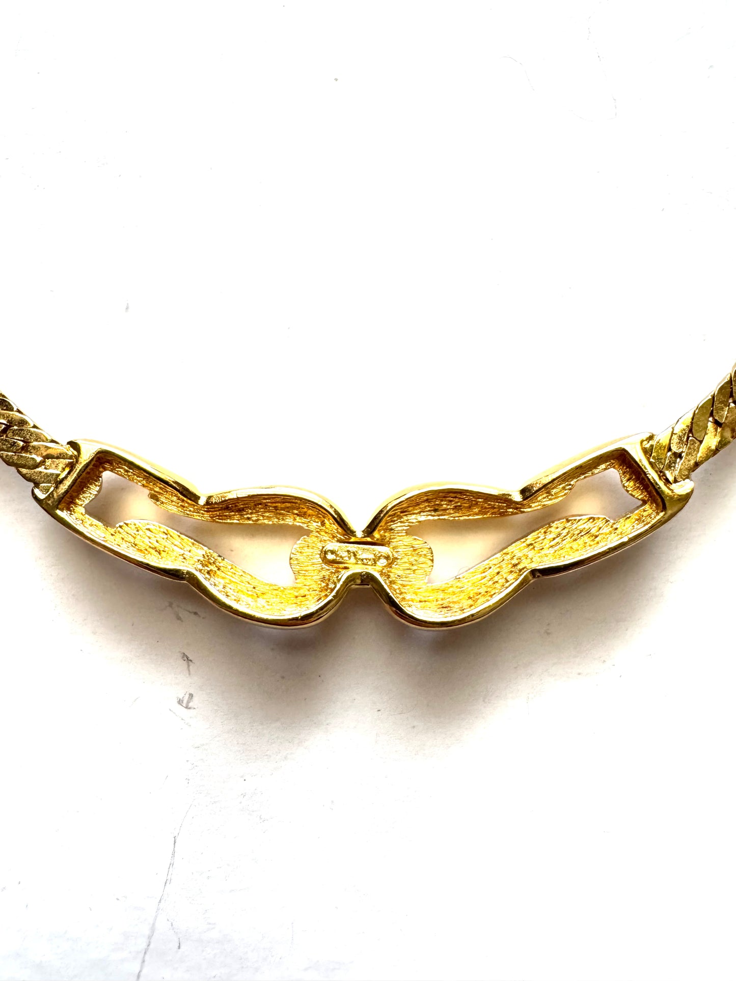 Vintage Christian Dior Crystal Link Chain Necklace