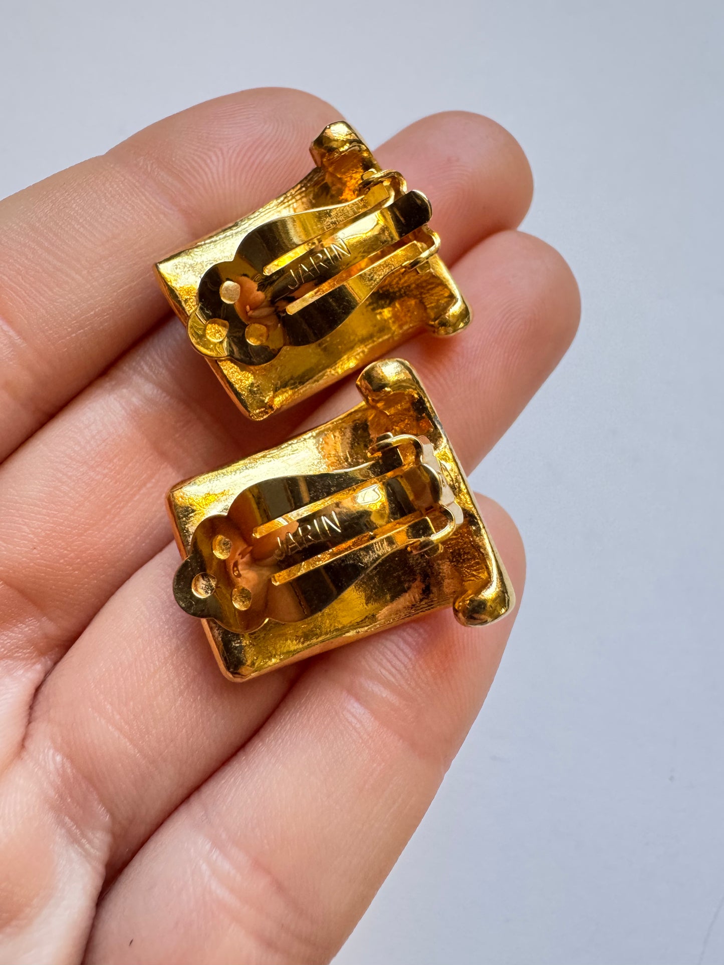 Vintage Jarin Crystal Pavé Clip On Earrings