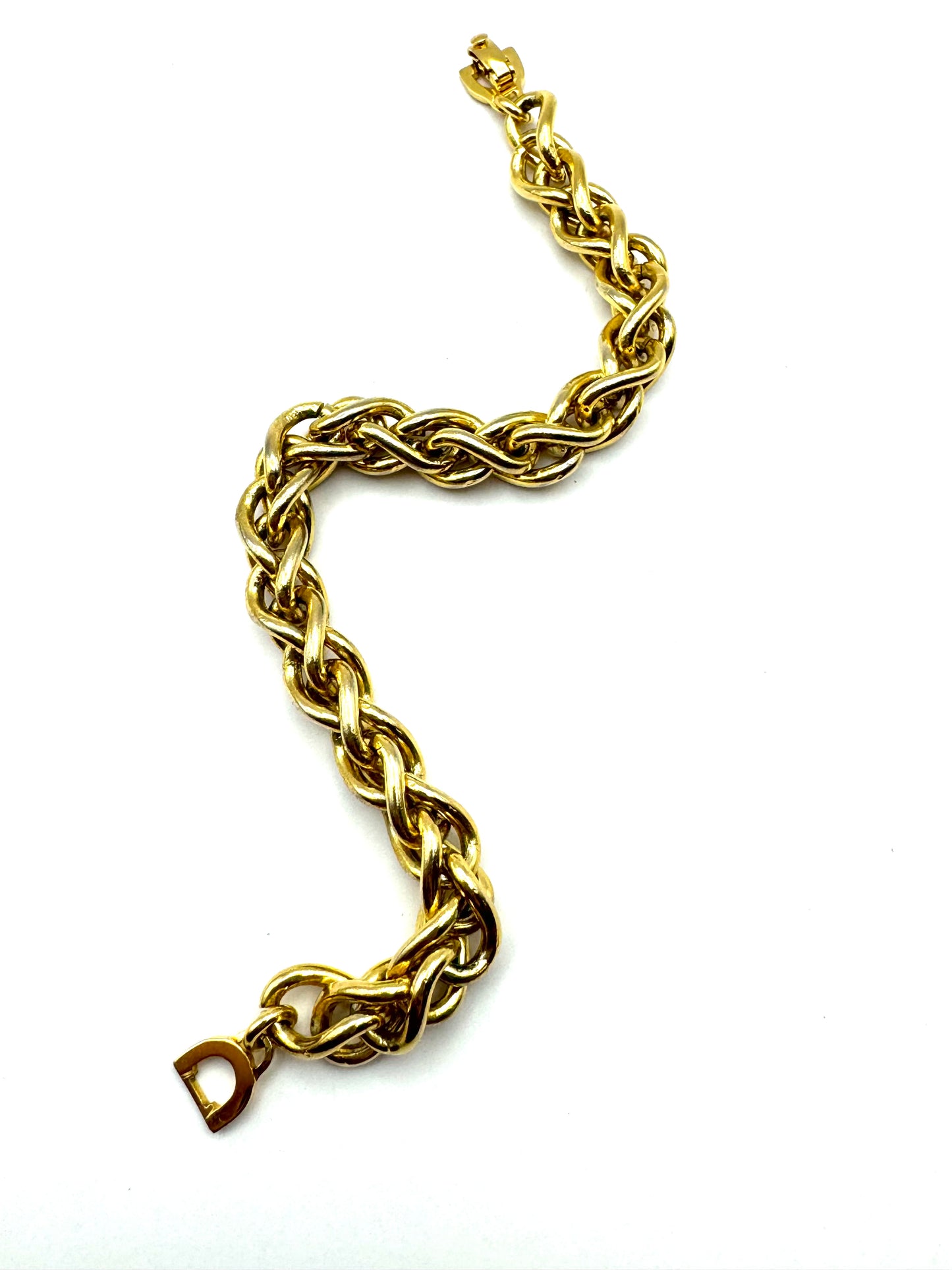 Vintage Christian Dior Wheat Chain Bracelet