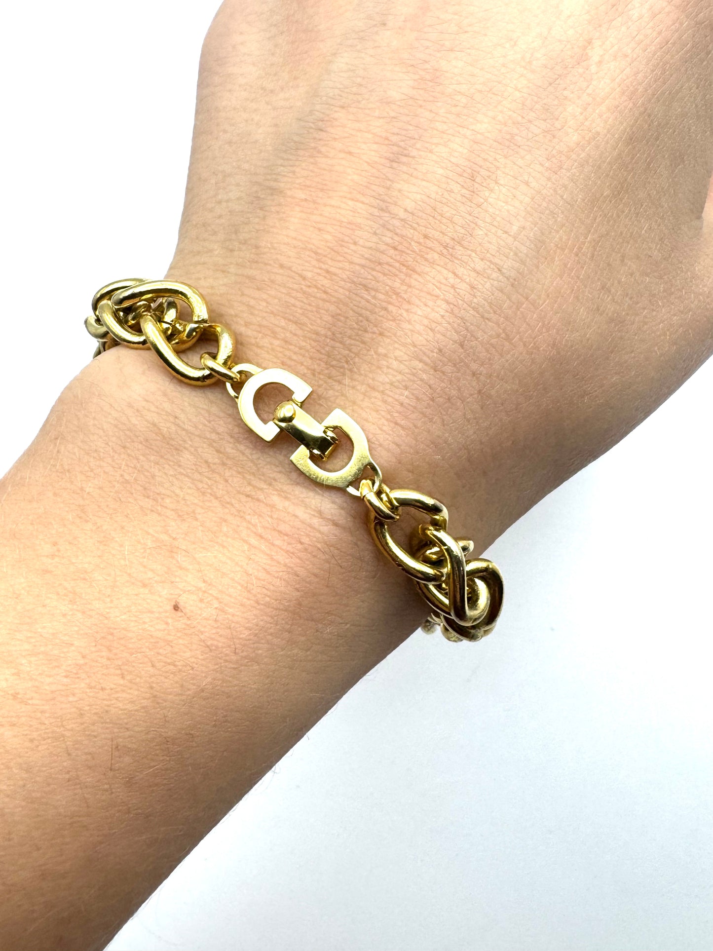 Vintage Christian Dior Wheat Chain Bracelet