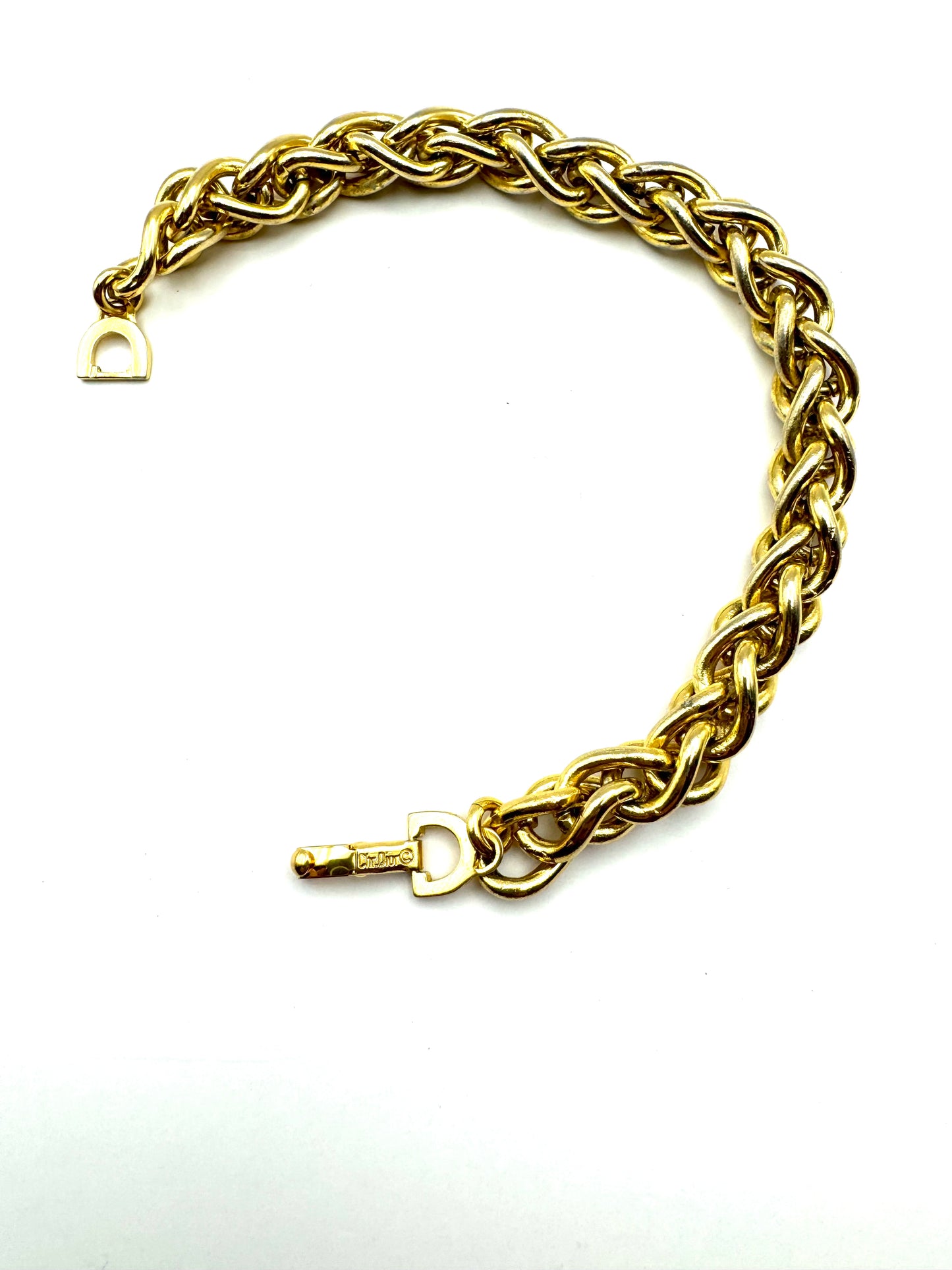 Vintage Christian Dior Wheat Chain Bracelet