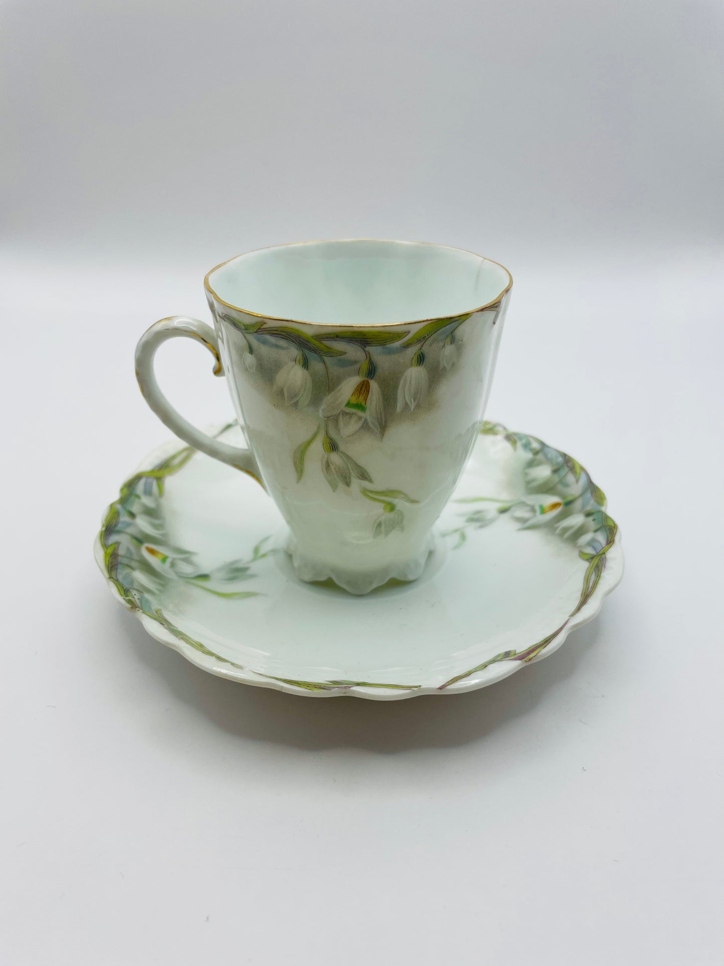 Antique R C Malmaison Bavaria Circa 1900 Demitasse Cup & Saucer Collectible