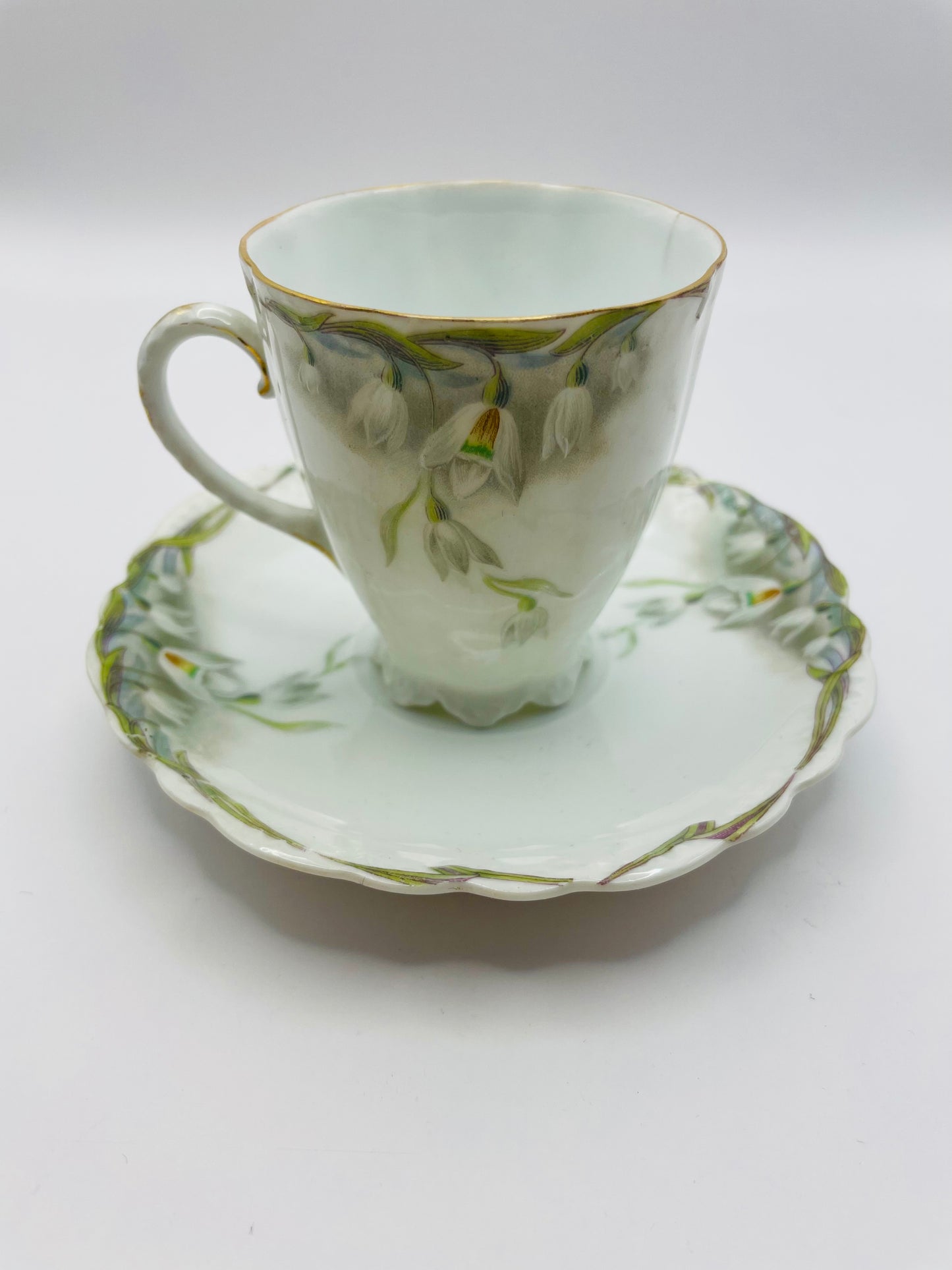 Antique R C Malmaison Bavaria Circa 1900 Demitasse Cup & Saucer Collectible