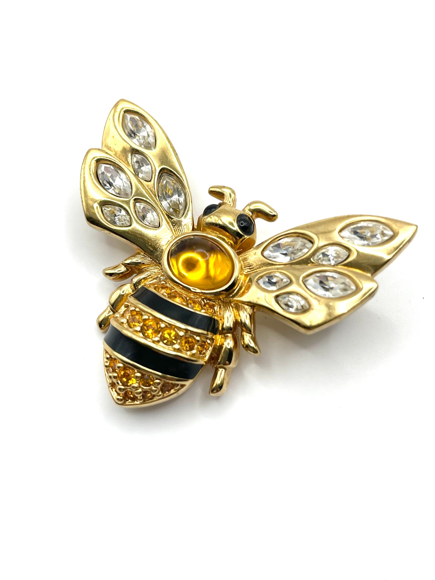 Vintage Swarowski Crystal Bumble Bee Brooch 1995