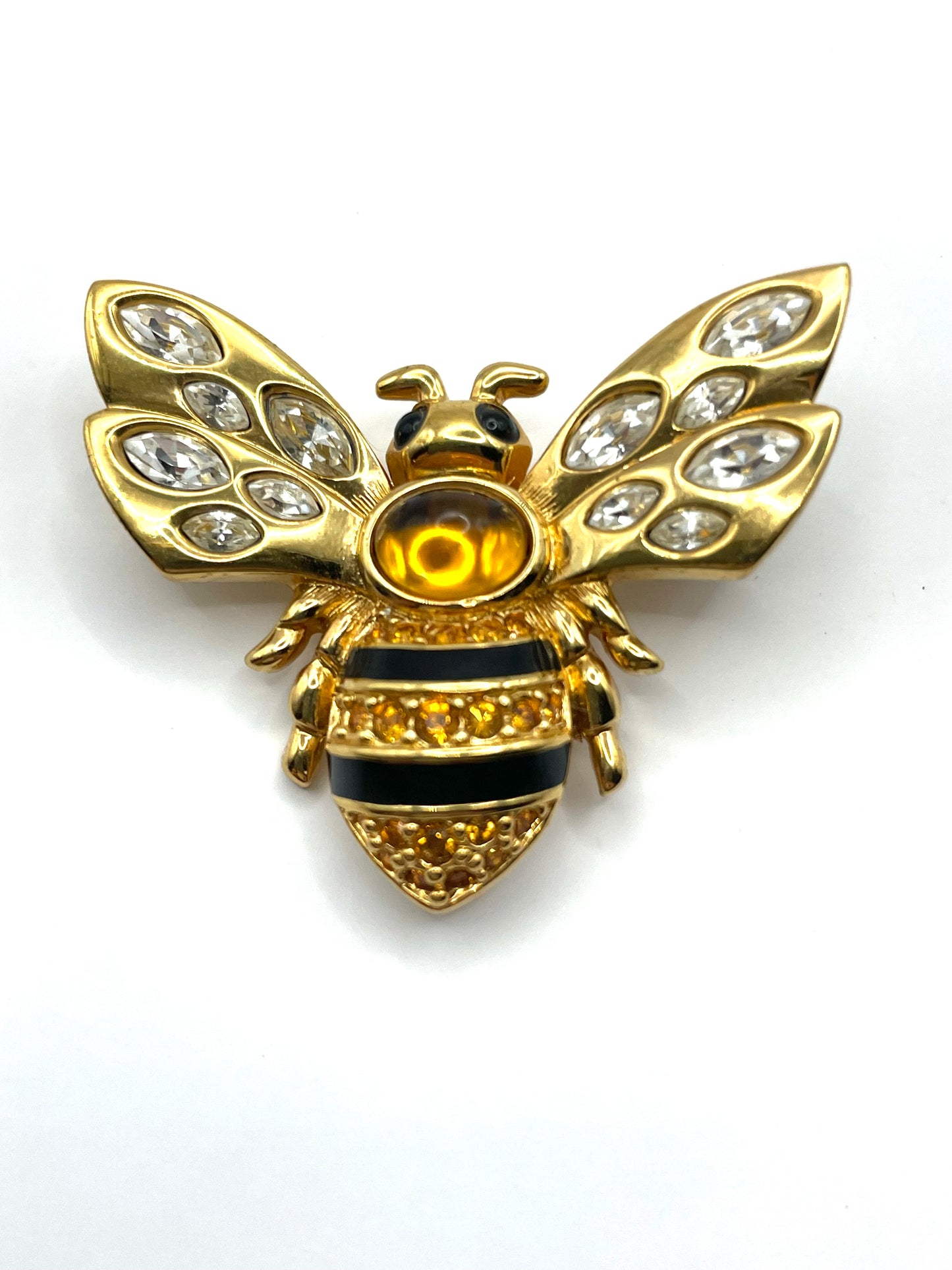 Vintage Swarowski Crystal Bumble Bee Brooch 1995