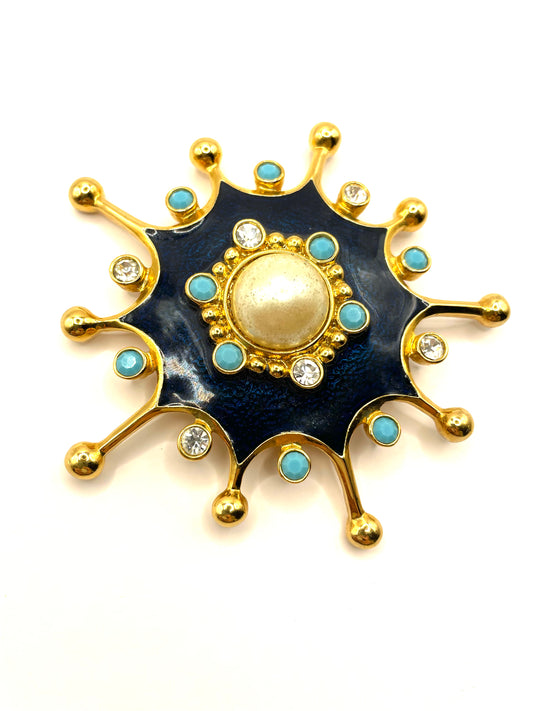 Vintage Jose Barrera for Avon Roman Holiday Atomic Starburst Brooch