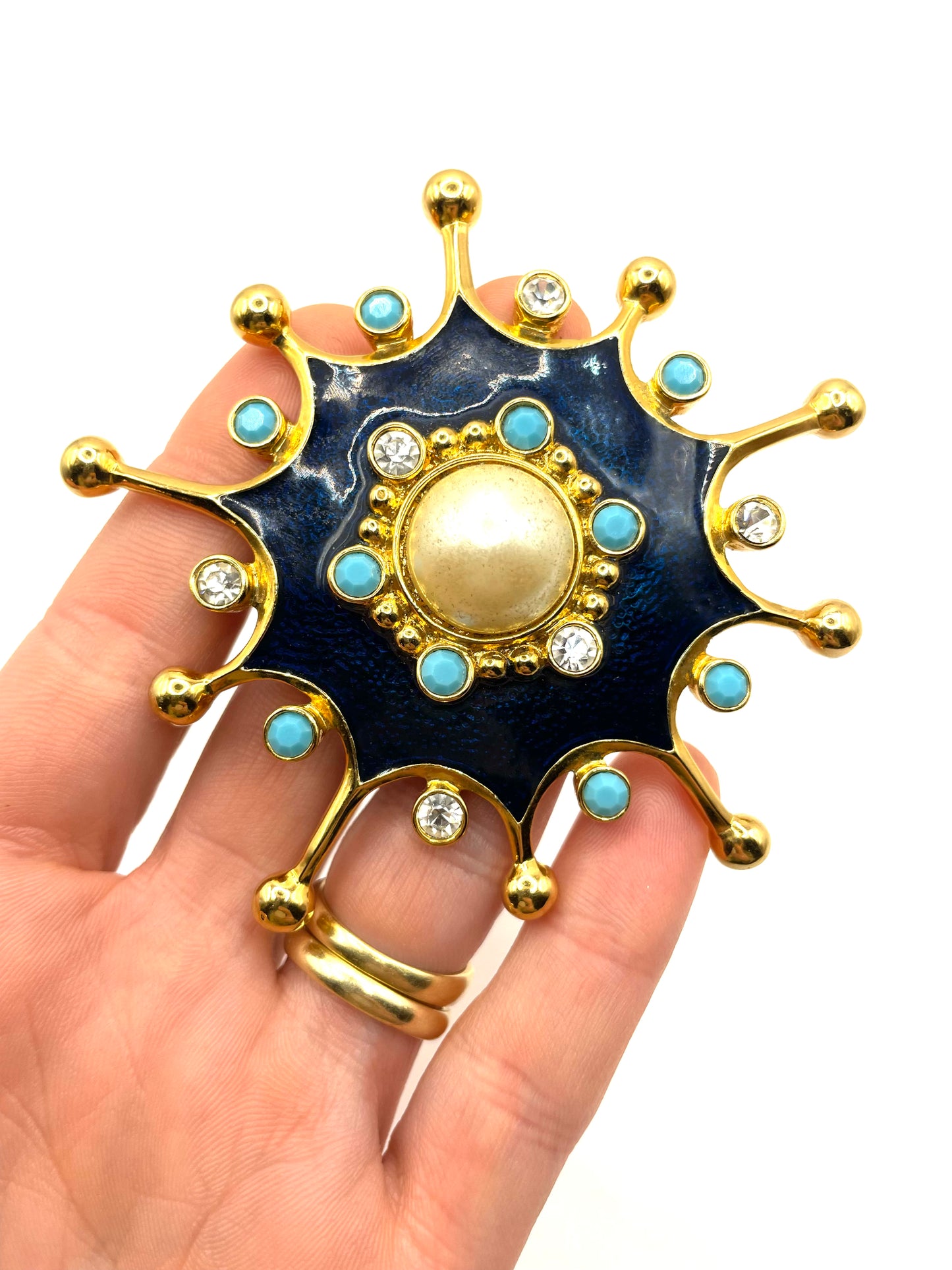 Vintage Jose Barrera for Avon Roman Holiday Atomic Starburst Brooch