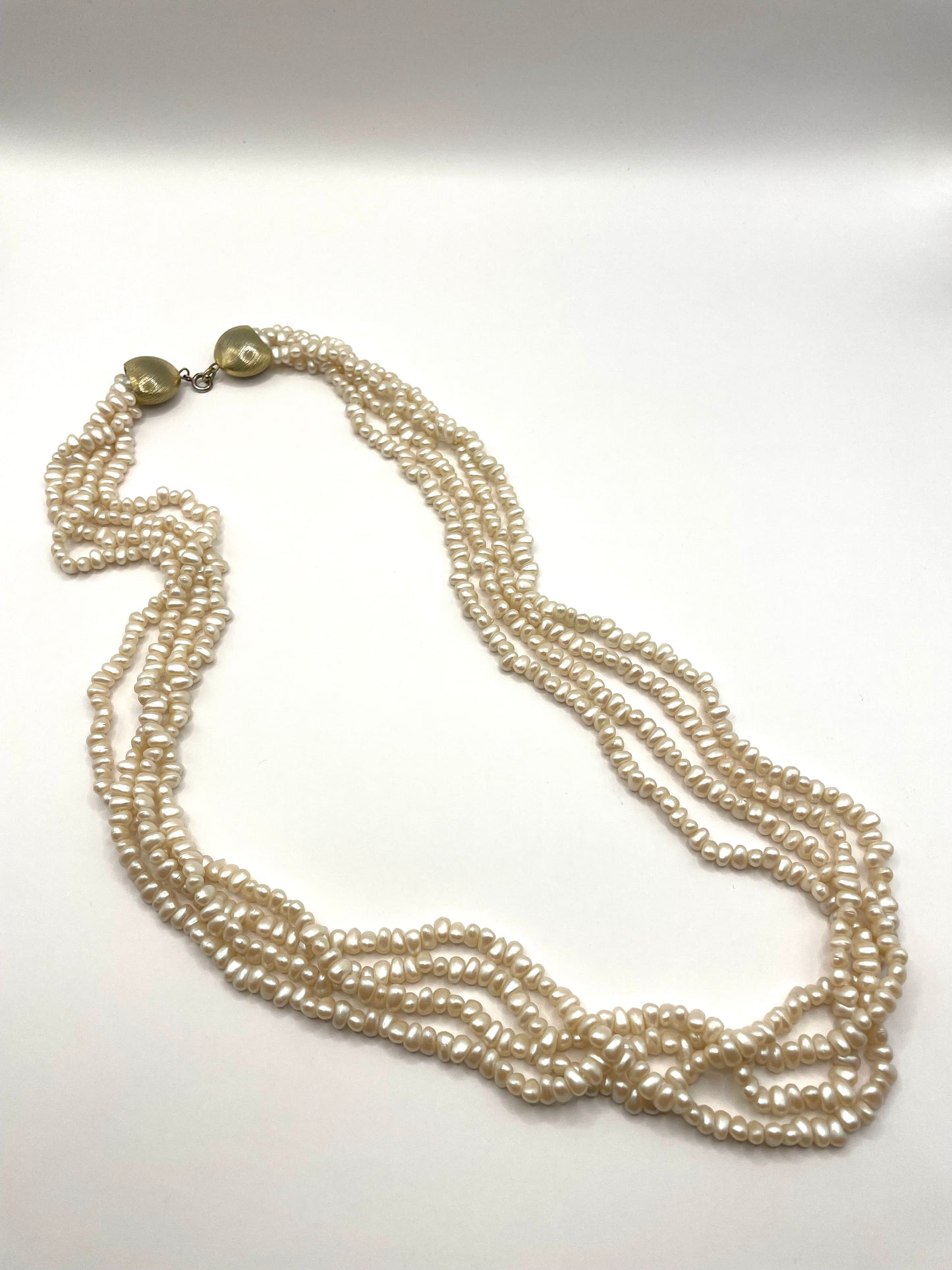 Vintage 4 Row Pearl Necklace