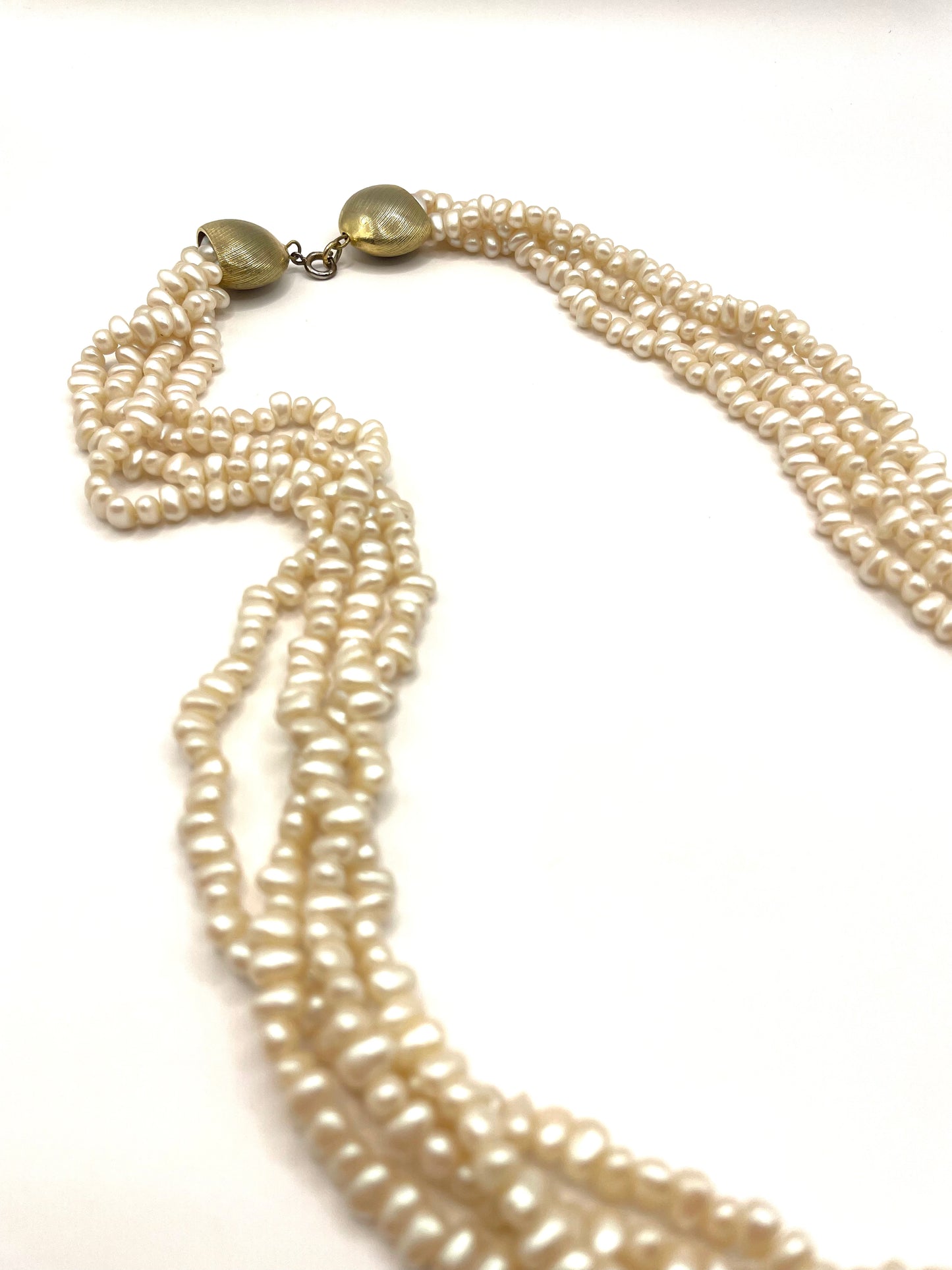 Vintage 4 Row Pearl Necklace