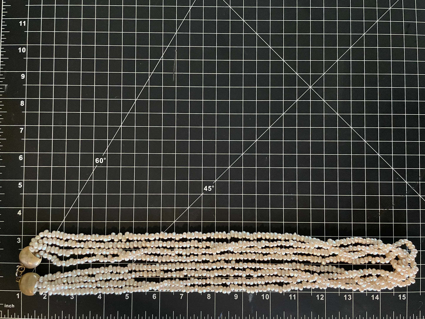 Vintage 4 Row Pearl Necklace